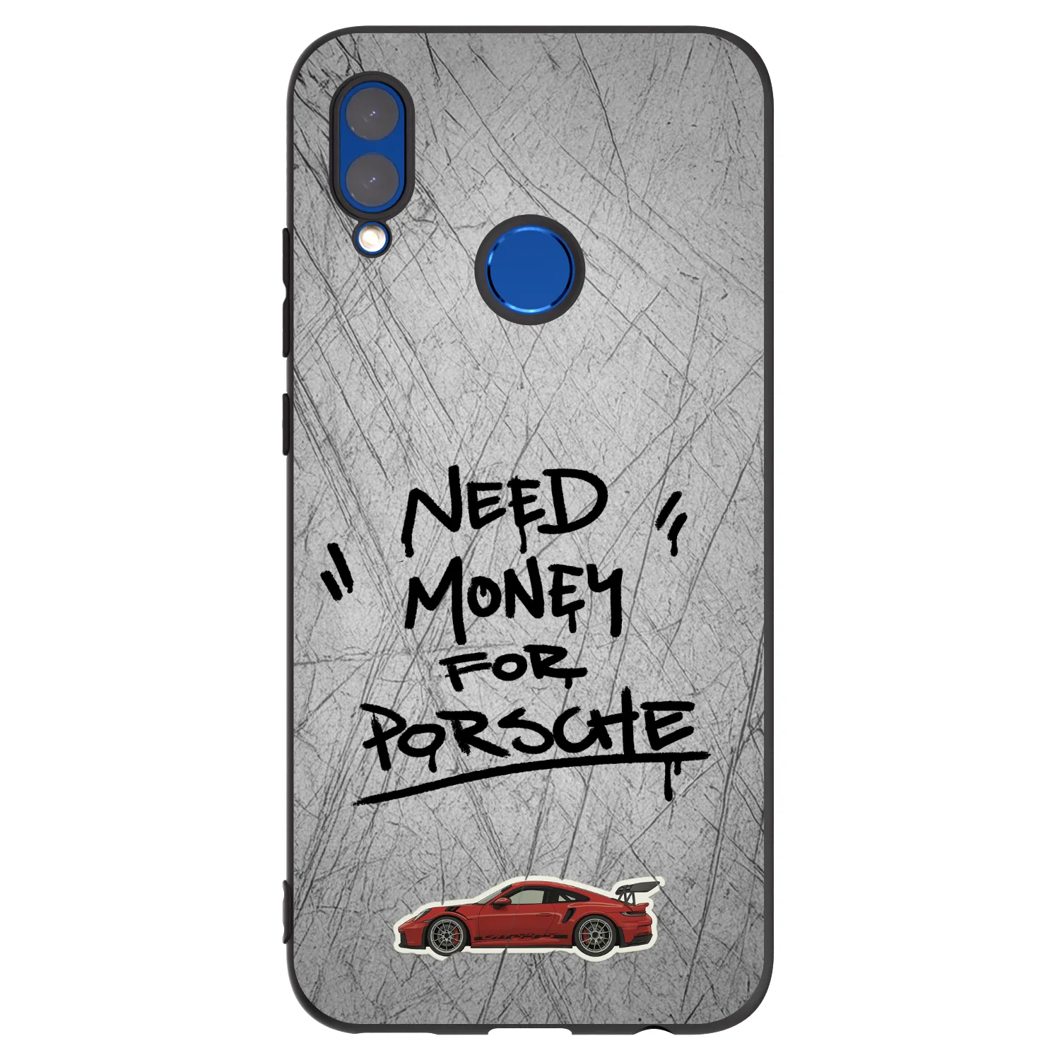 Picasee Honor 10 Lite Hülle - Schwarzes Silikon - Grey Drift