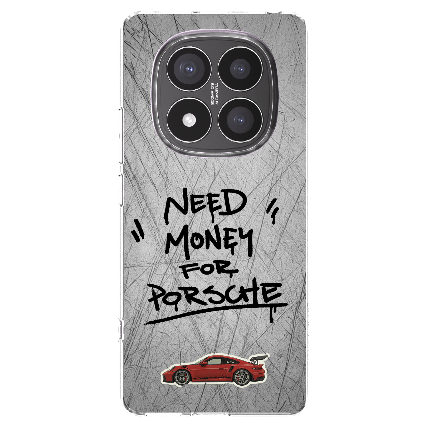 Picasee Xiaomi Redmi Note 14 Pro+ 5G Hülle - Transparentes Silikon - Grey Drift