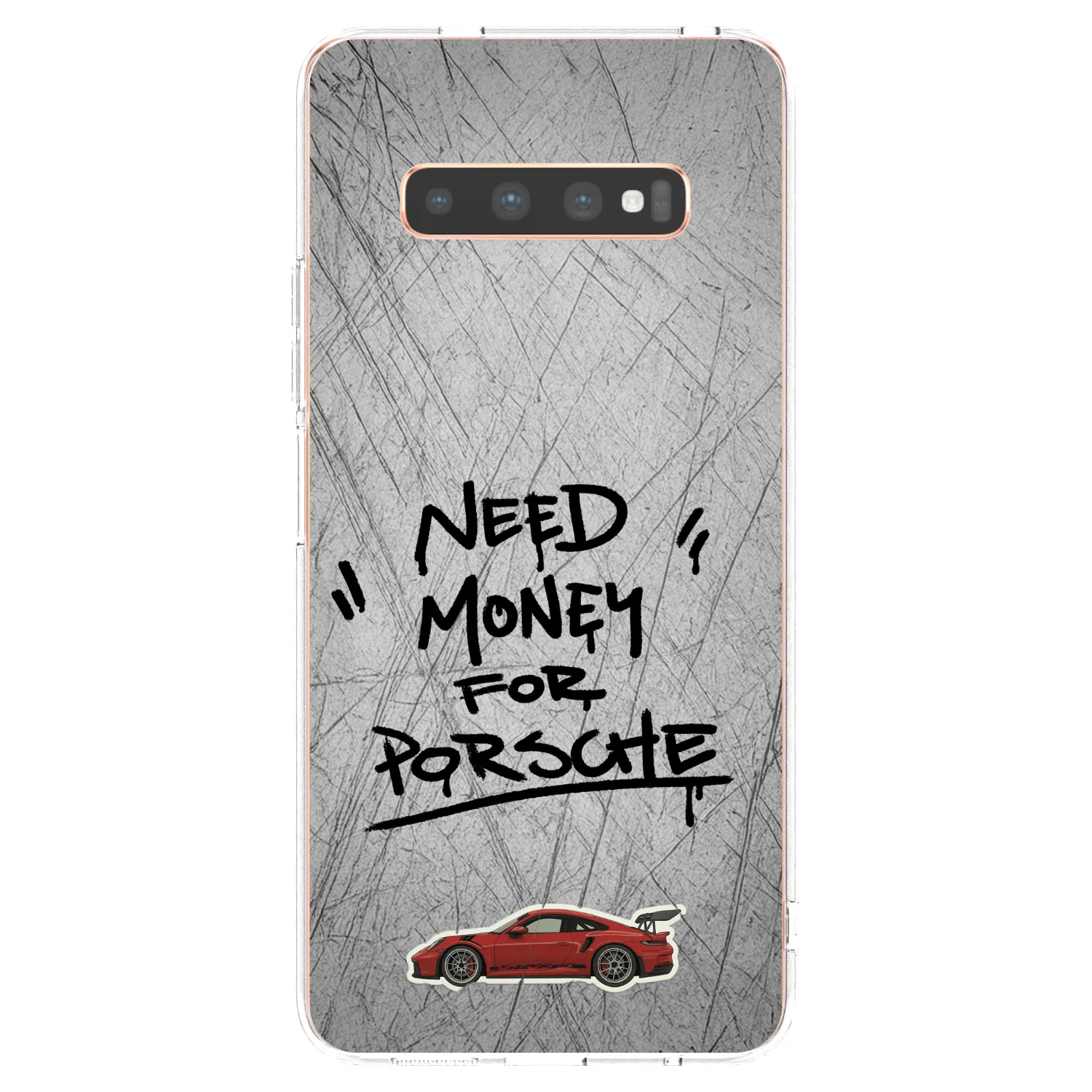 Picasee Samsung Galaxy S10 Plus G975 Hülle - Transparentes Silikon - Grey Drift