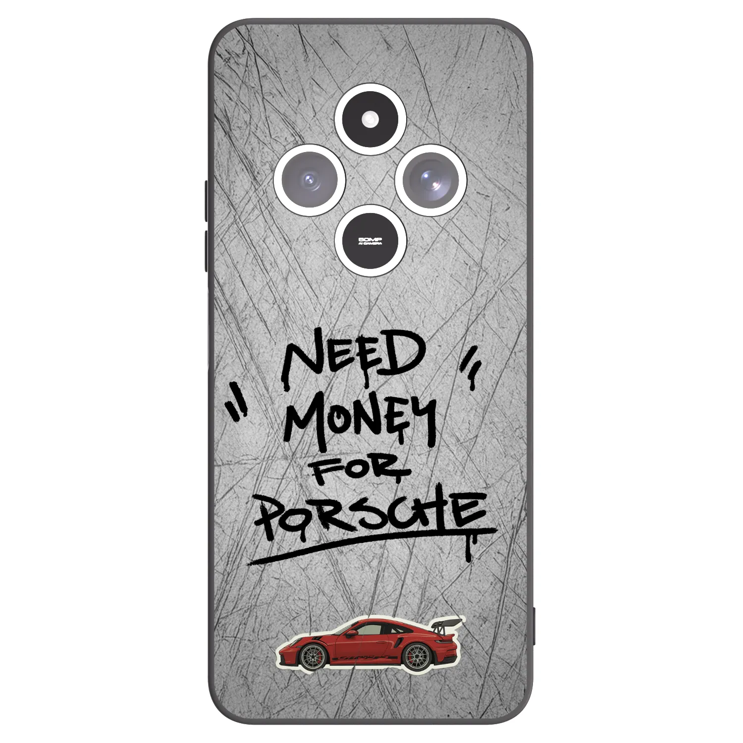 Picasee Xiaomi Redmi 14C Hülle - Schwarzes Silikon - Grey Drift