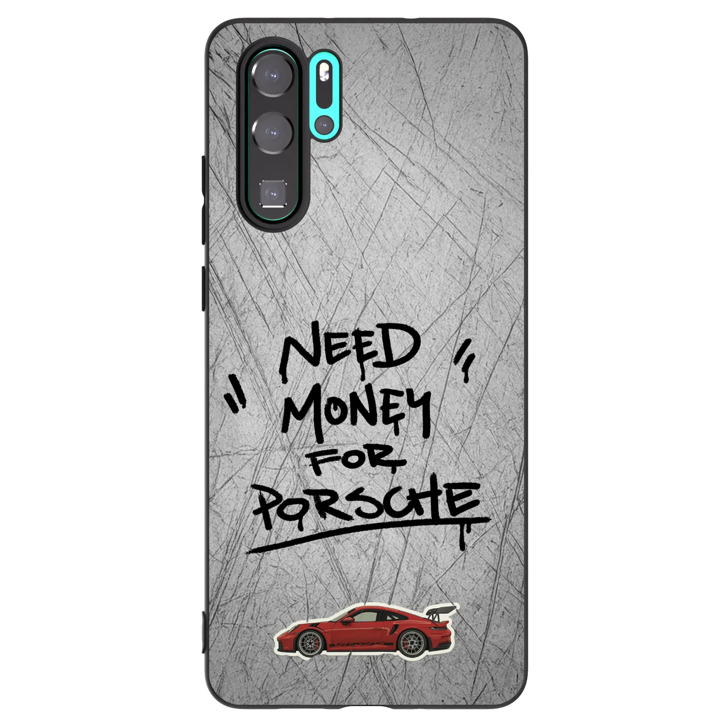 Picasee Huawei P30 Pro Hülle - Schwarzes Silikon - Grey Drift
