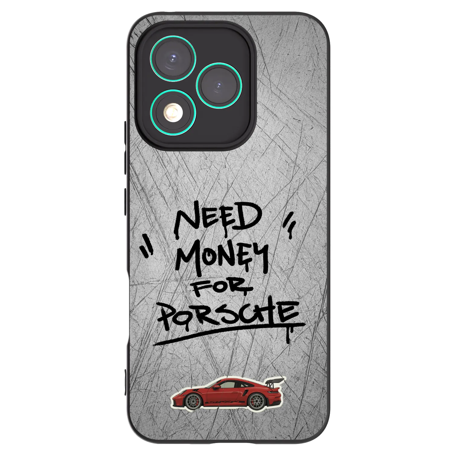 Picasee Honor 400 Lite 5G Hülle - Schwarzes Silikon - Grey Drift