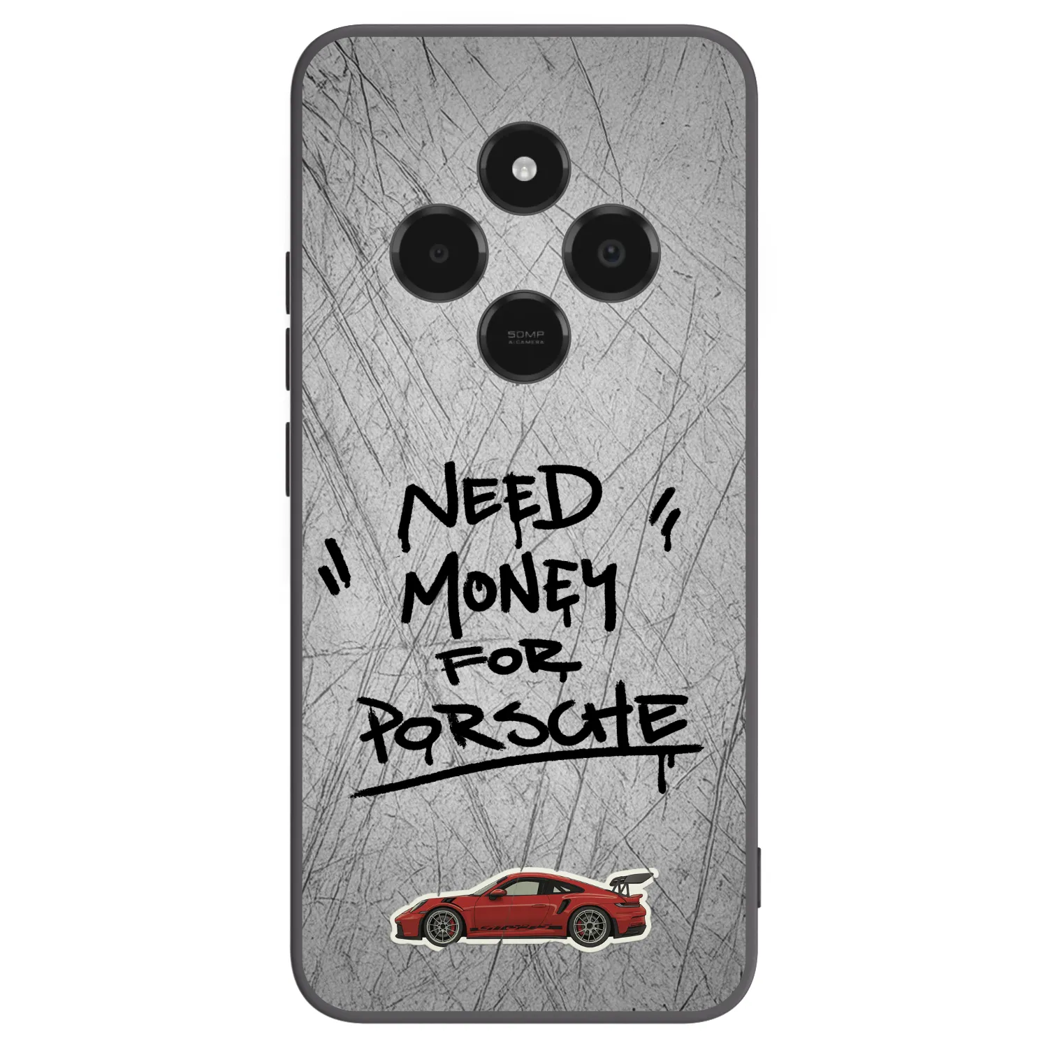 Picasee Xiaomi Poco C75 Hülle - Schwarzes Silikon - Grey Drift