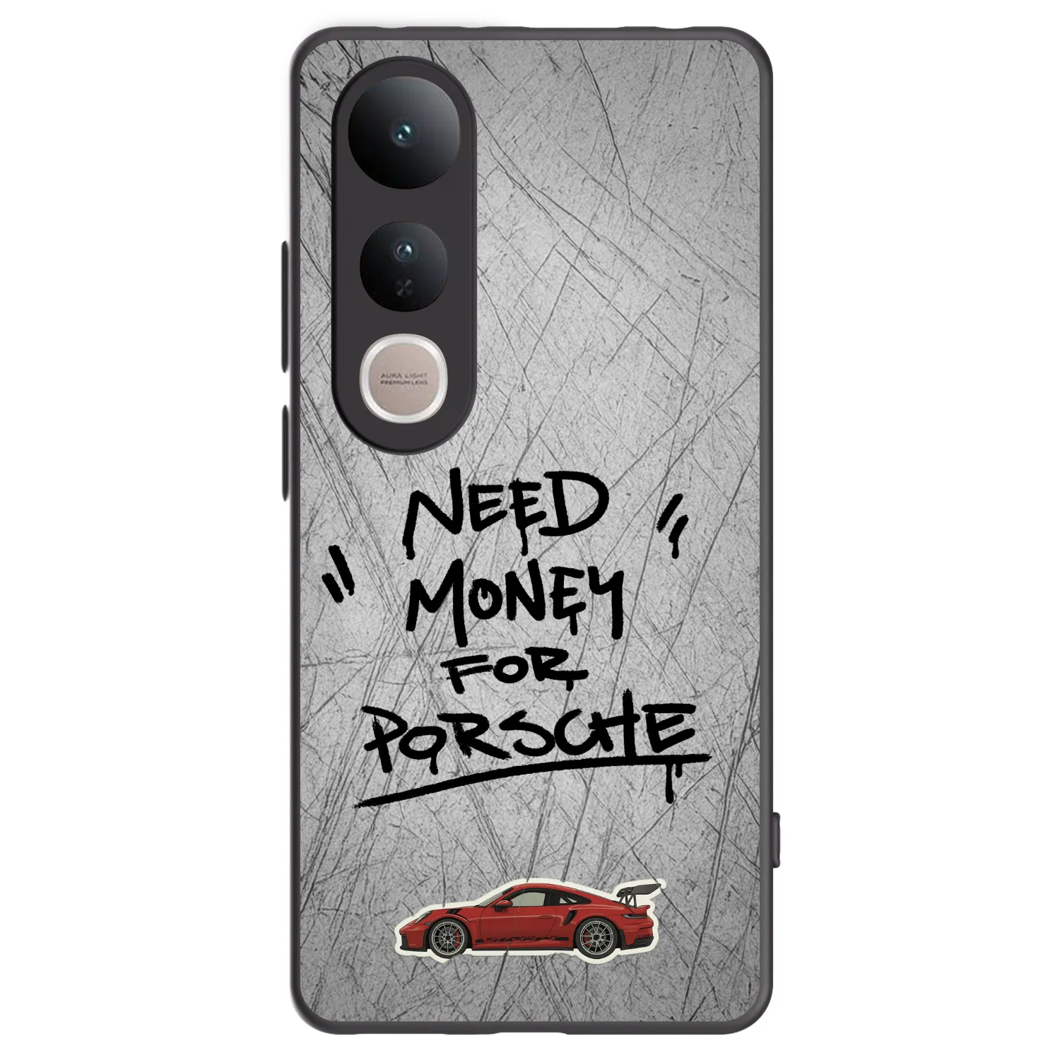 Picasee Vivo V50 Lite 5G Hülle - Schwarzes Silikon - Grey Drift
