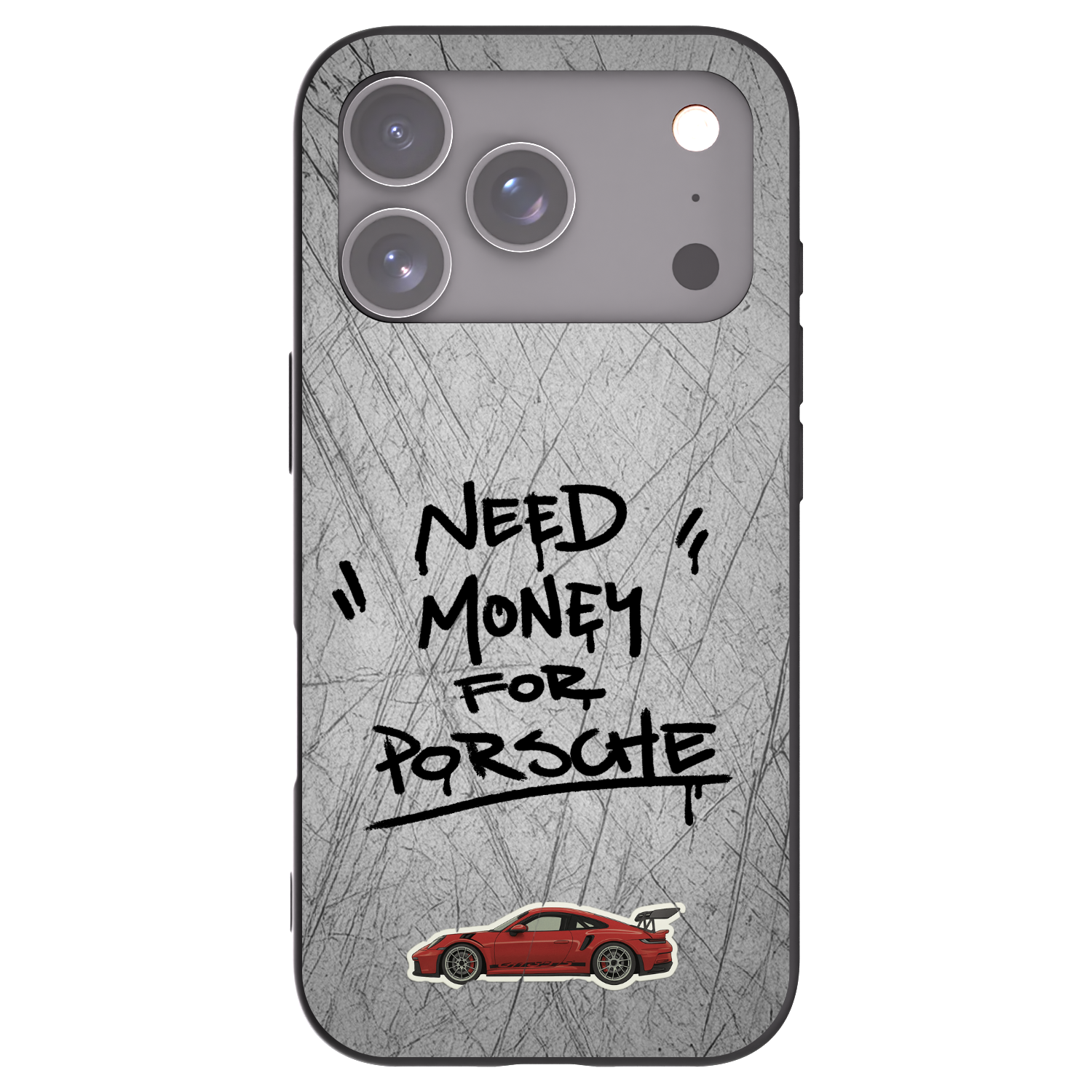 Picasee Apple iPhone 17 Pro Hülle - Schwarzes Silikon - Grey Drift