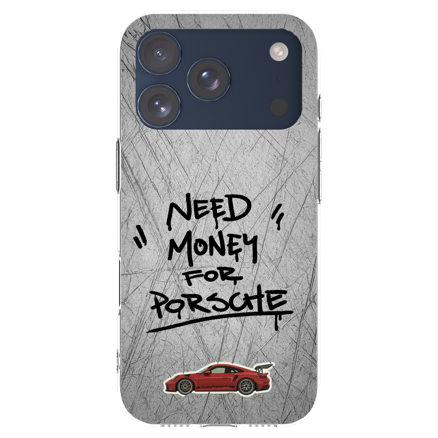 Picasee Apple iPhone 17 Pro Hülle - Transparentes Silikon - Grey Drift