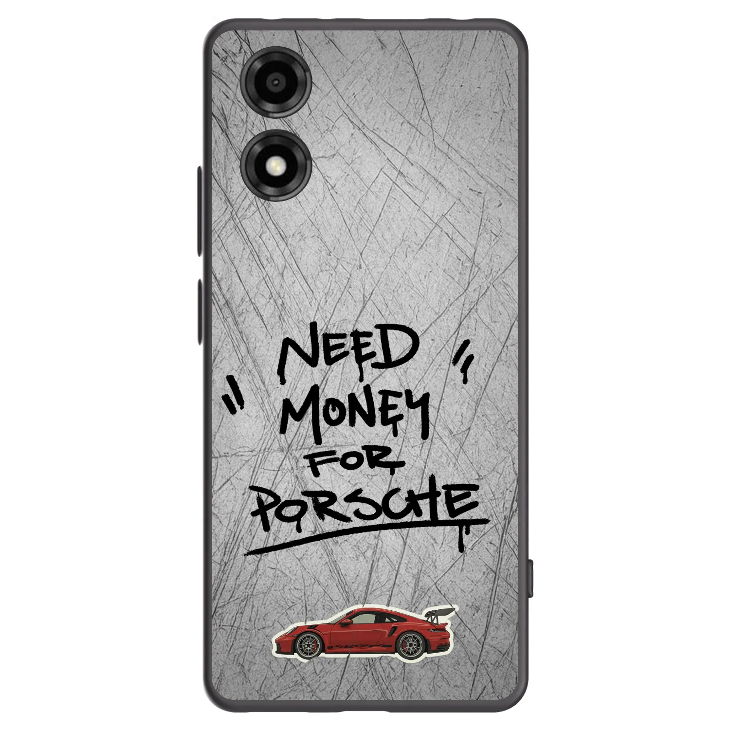 Picasee Motorola Moto E14 Hülle - Schwarzes Silikon - Grey Drift