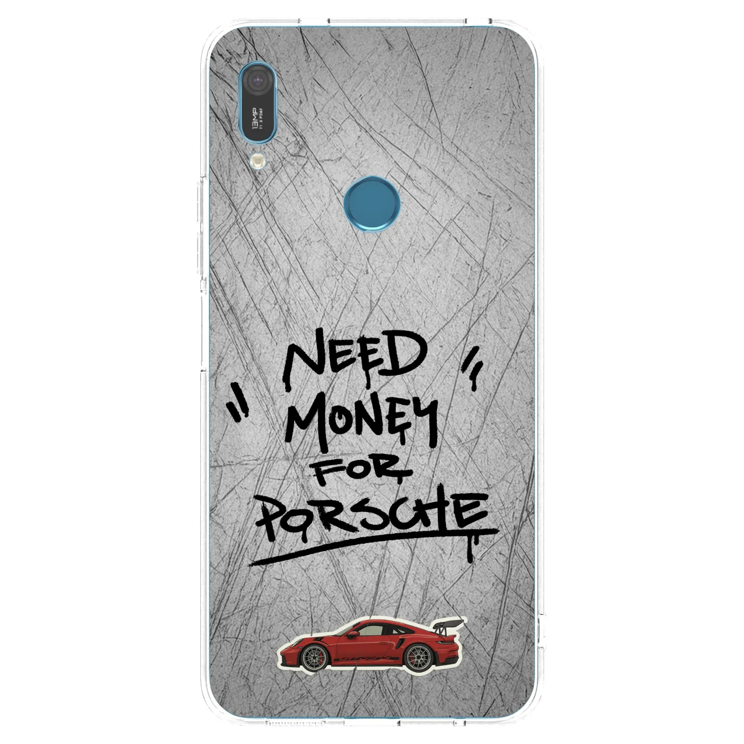 Picasee Huawei Y6 2019 Hülle - Transparentes Silikon - Grey Drift