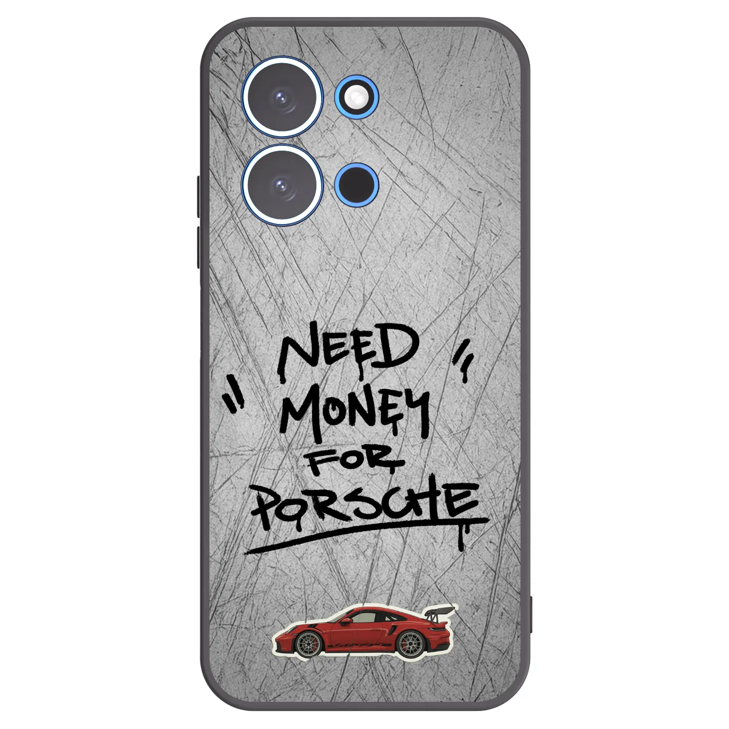 Picasee Xiaomi Redmi 15C 4G Hülle - Schwarzes Silikon - Grey Drift