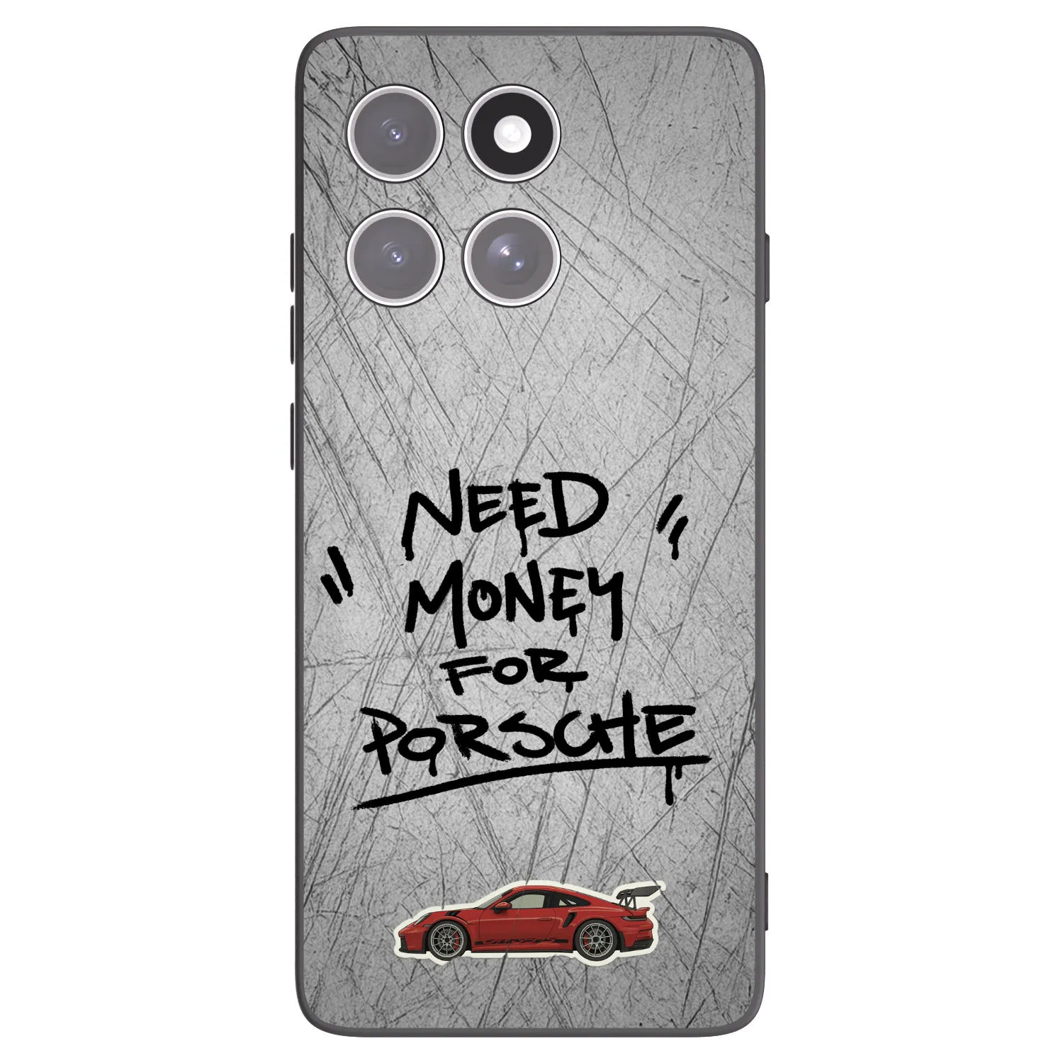 Picasee Motorola Edge 60 Fusion Hülle - Schwarzes Silikon - Grey Drift