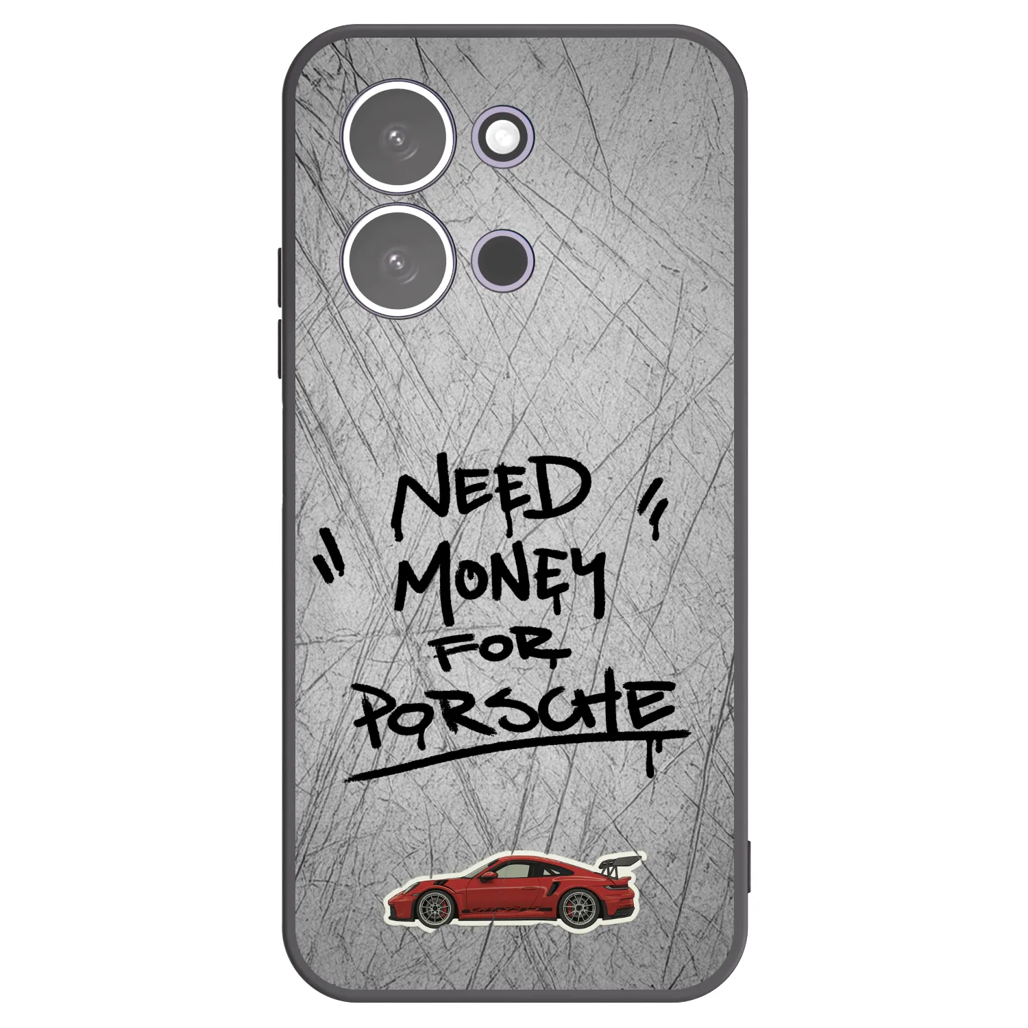 Picasee Xiaomi Redmi 15C 5G Hülle - Schwarzes Silikon - Grey Drift