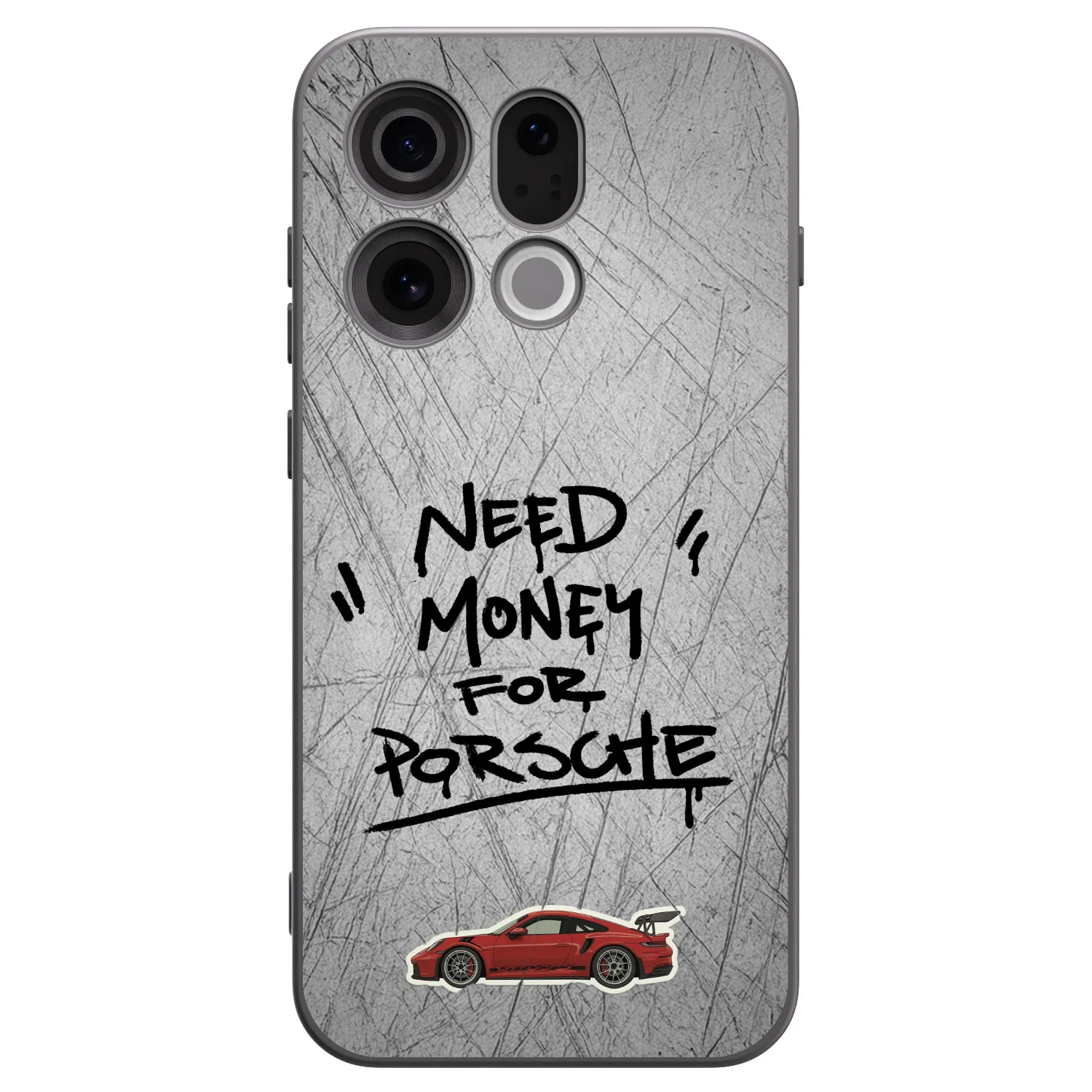 Picasee OPPO Find X9 Hülle - Schwarzes Silikon - Grey Drift