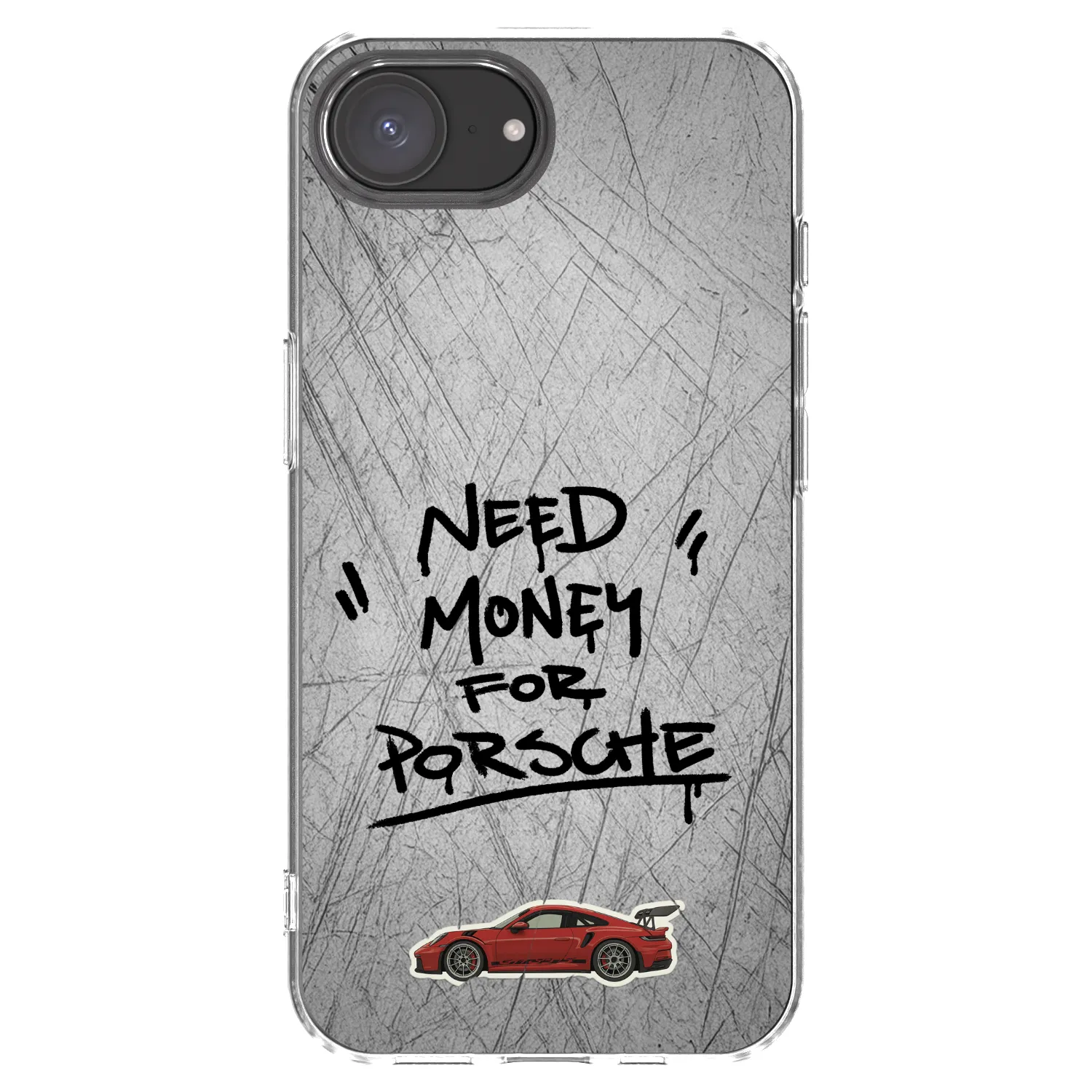 Picasee Apple iPhone 17e Hülle - Transparentes Silikon - Grey Drift