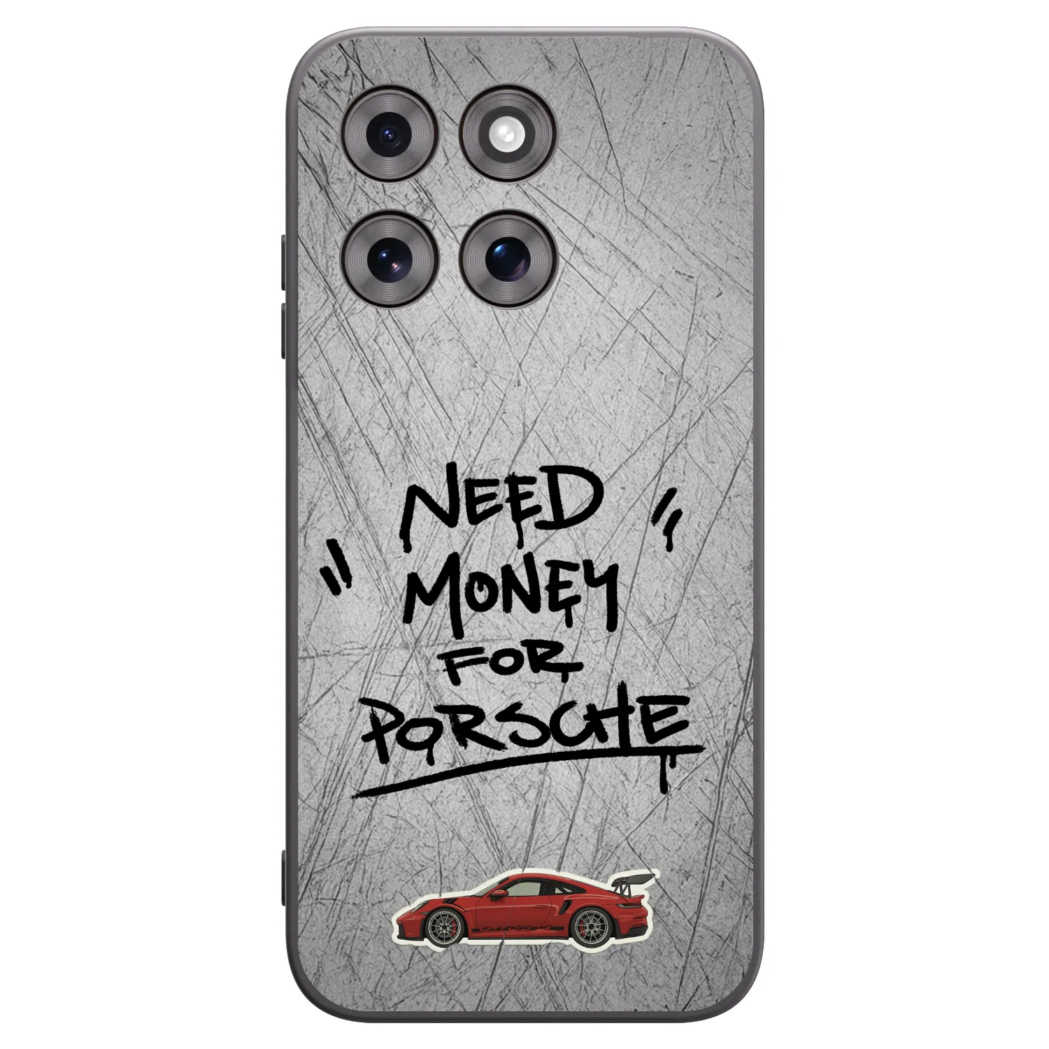 Picasee Motorola Moto G77 Hülle - Schwarzes Silikon - Grey Drift