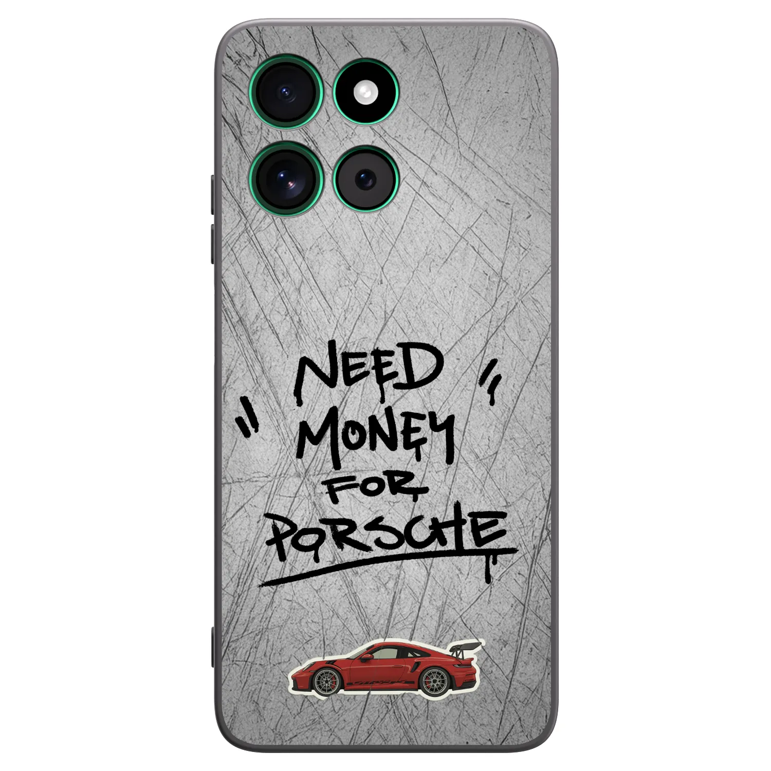 Picasee Motorola Moto G57 Power Hülle - Schwarzes Silikon - Grey Drift
