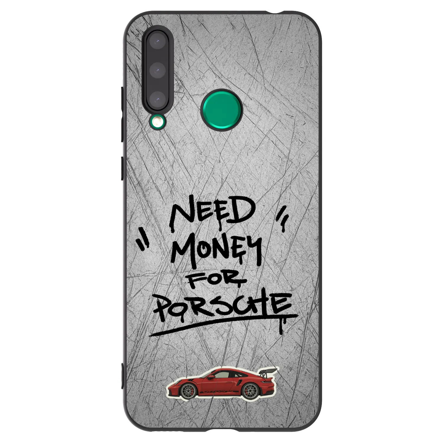 Picasee Honor 20 Lite Hülle - Schwarzes Silikon - Grey Drift