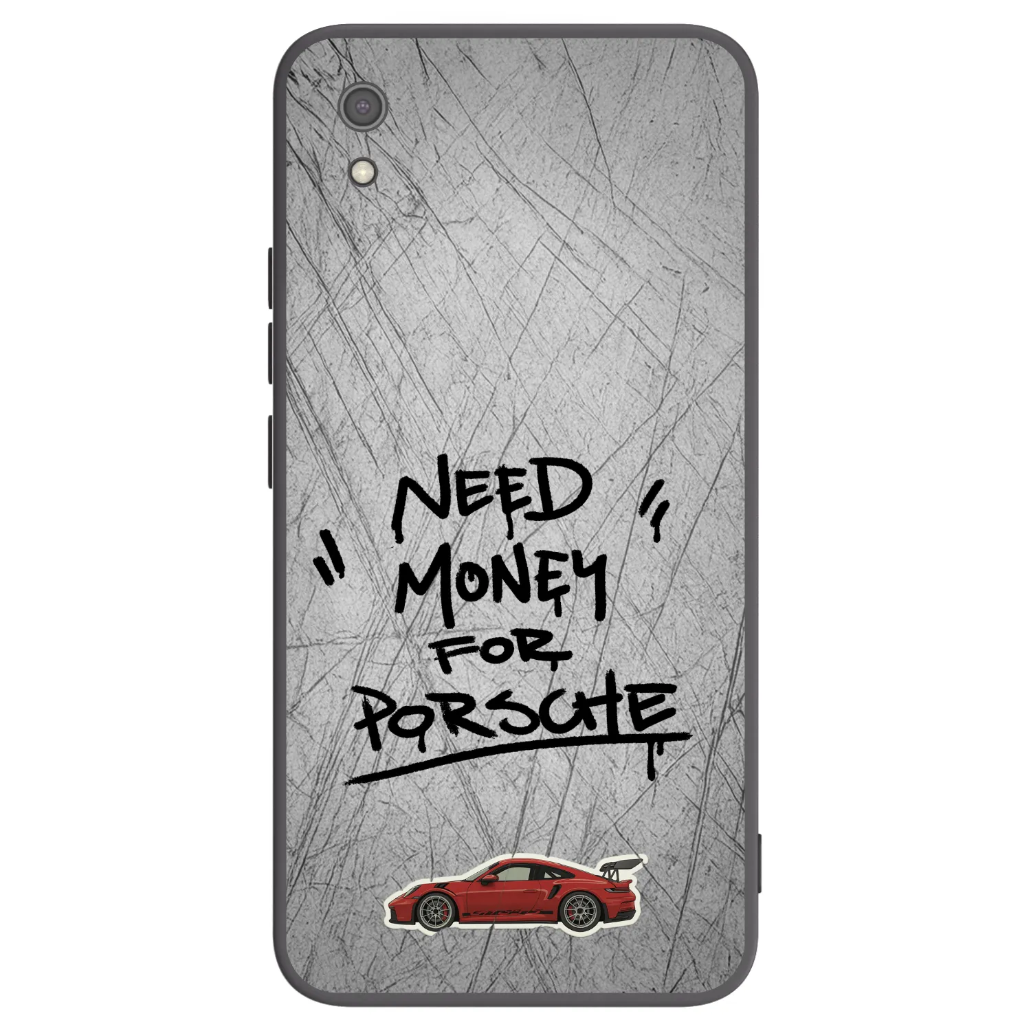 Picasee Xiaomi Redmi 7A Hülle - Schwarzes Silikon - Grey Drift