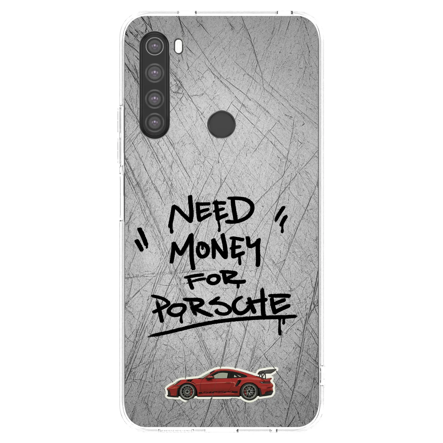 Picasee Xiaomi Redmi Note 8 Hülle - Transparentes Silikon - Grey Drift