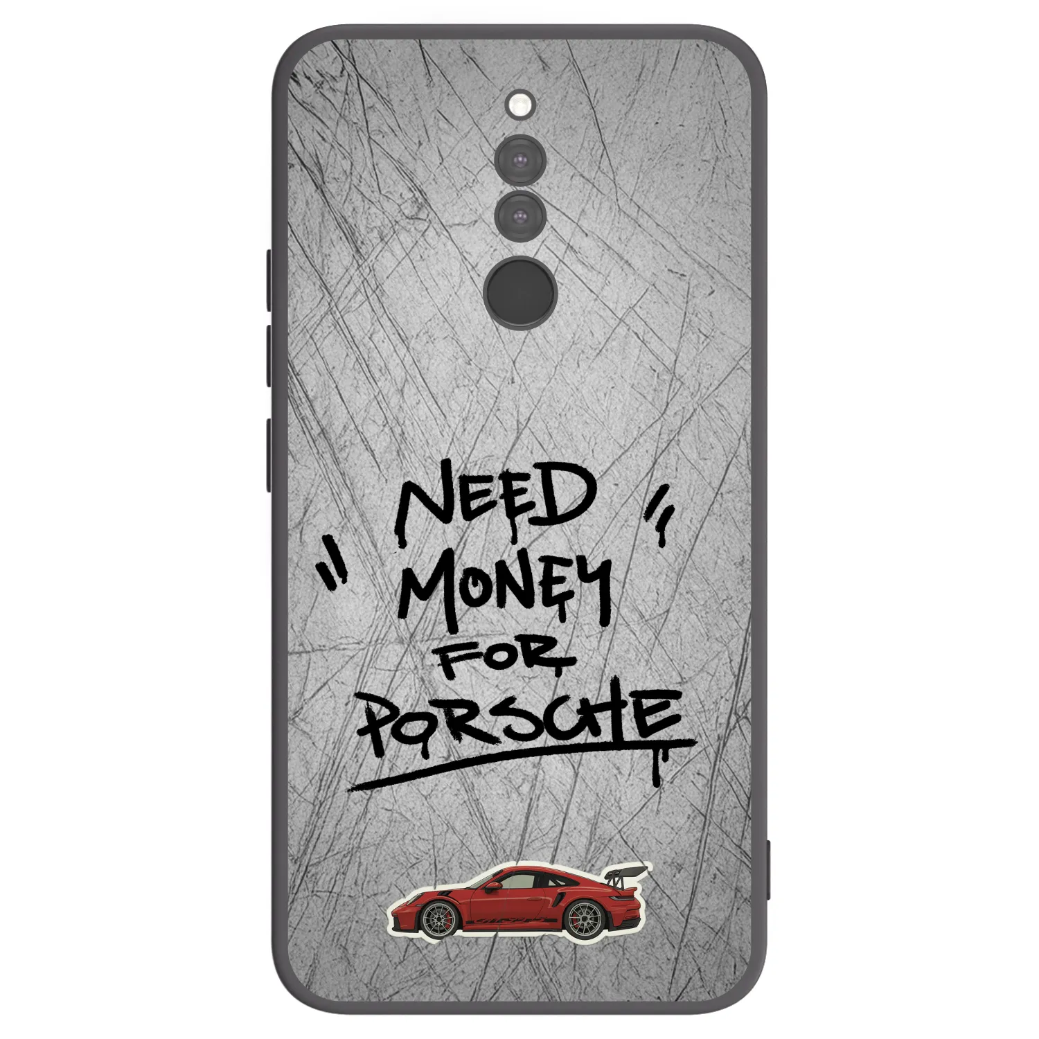 Picasee Xiaomi Redmi 8 Hülle - Schwarzes Silikon - Grey Drift