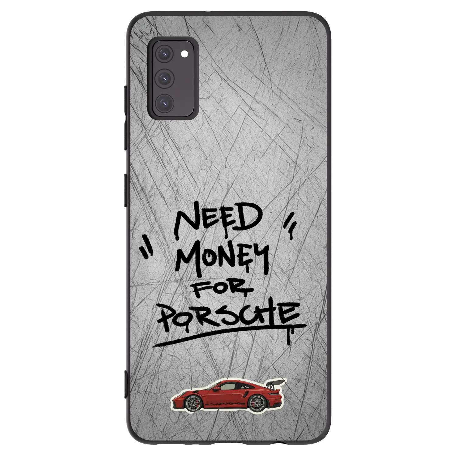 Picasee Samsung Galaxy A41 A415F Hülle - Schwarzes Silikon - Grey Drift