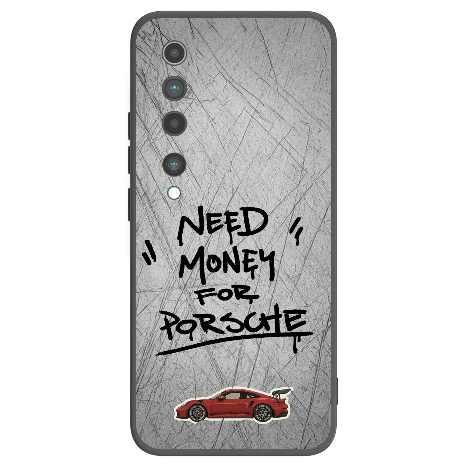 Picasee Xiaomi Mi 10 Hülle - Schwarzes Silikon - Grey Drift