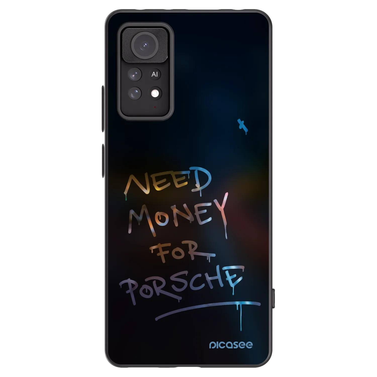 Picasee Xiaomi Redmi Note 11 Pro Hülle - Schwarzes Silikon - Neon Nights