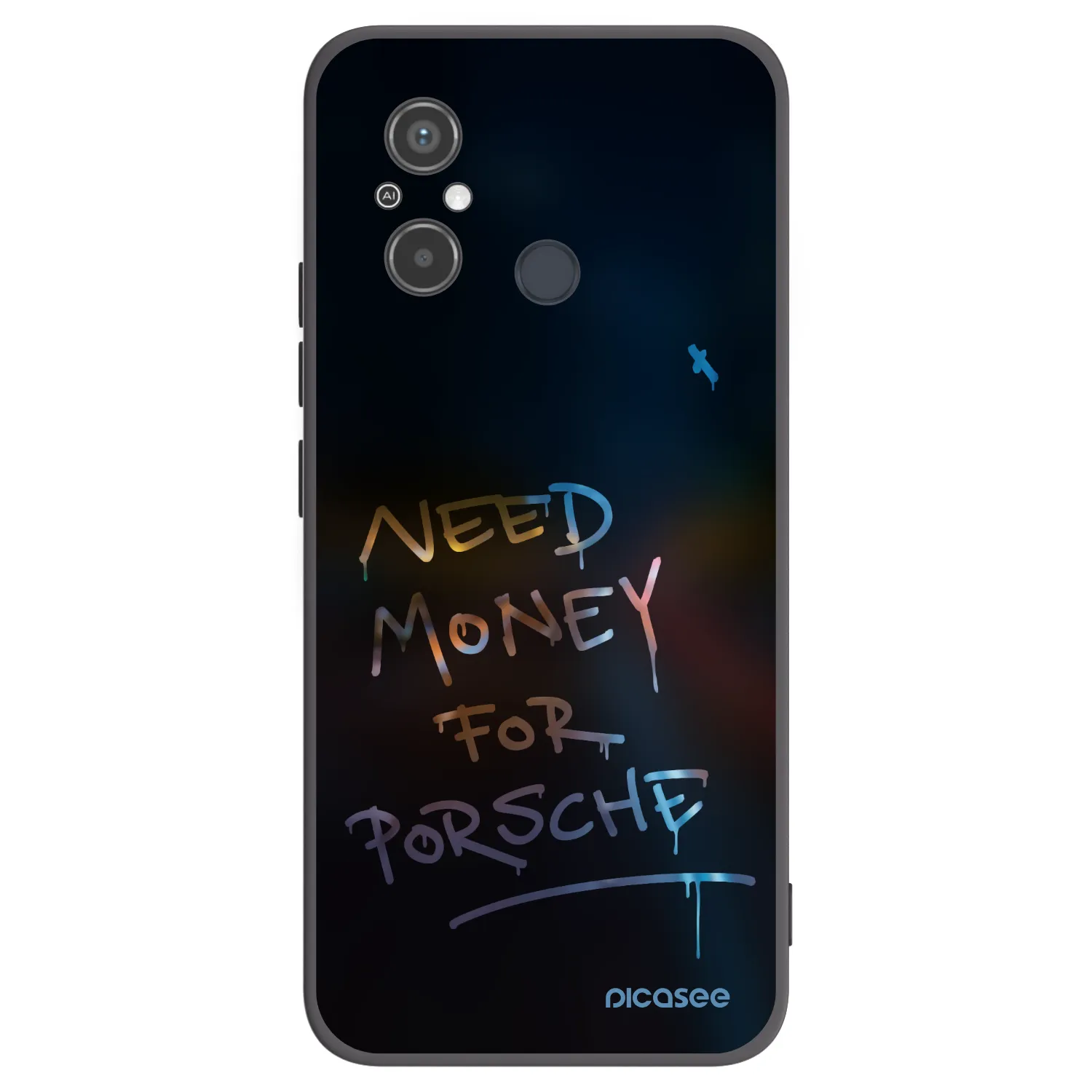 Picasee Xiaomi Redmi 12C Hülle - Schwarzes Silikon - Neon Nights