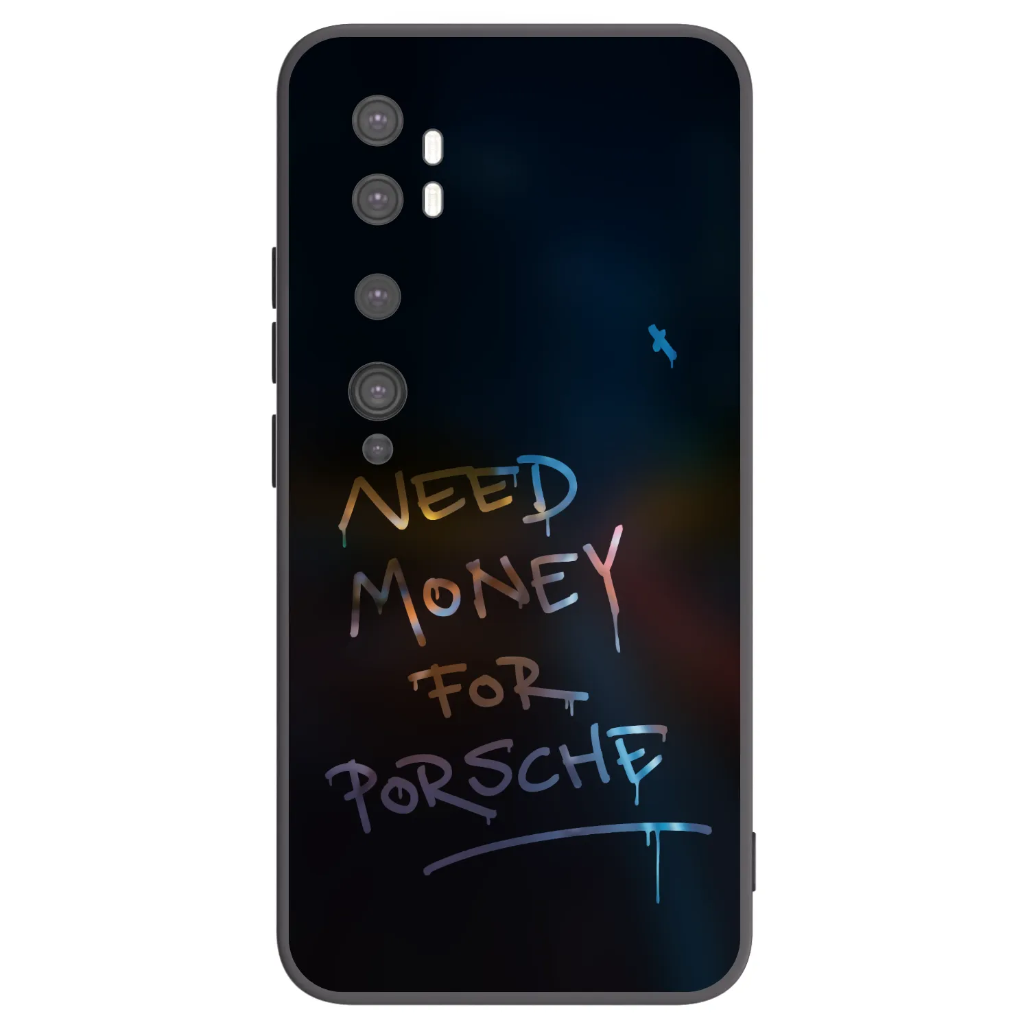 Picasee Xiaomi Mi Note 10 (Pro) Hülle - Schwarzes Silikon - Neon Nights