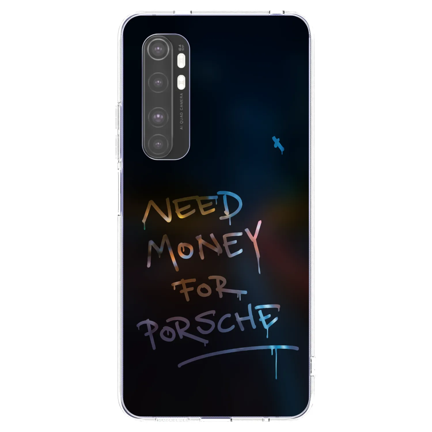 Picasee Xiaomi Mi Note 10 Lite Hülle - Transparentes Silikon - Neon Nights