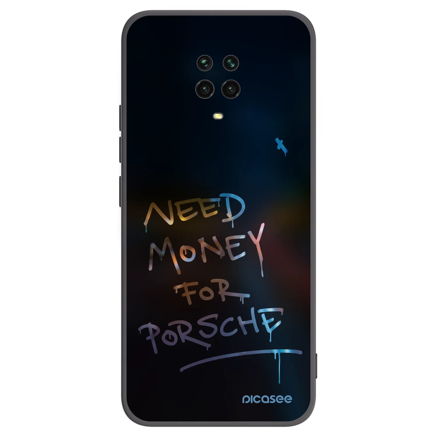 Picasee Xiaomi Redmi Note 9S Hülle - Schwarzes Silikon - Neon Nights
