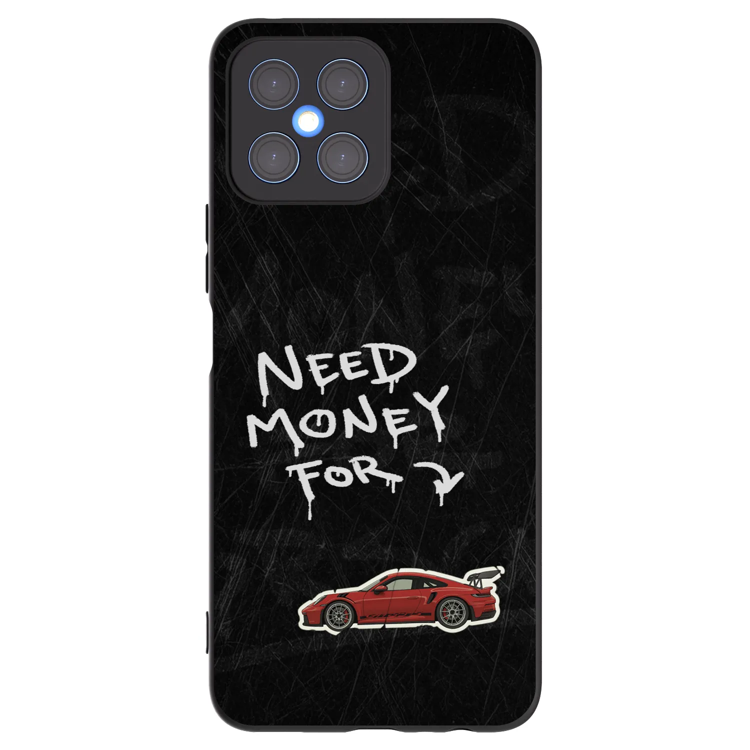 Picasee Honor X8 4G Hülle - Schwarzes Silikon - Track Mode