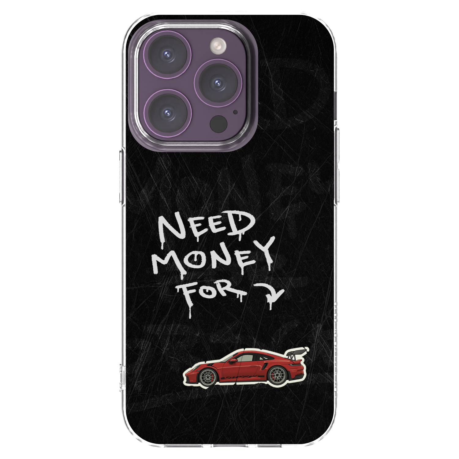 Picasee Apple iPhone 14 Pro Hülle - Transparentes Silikon - Track Mode