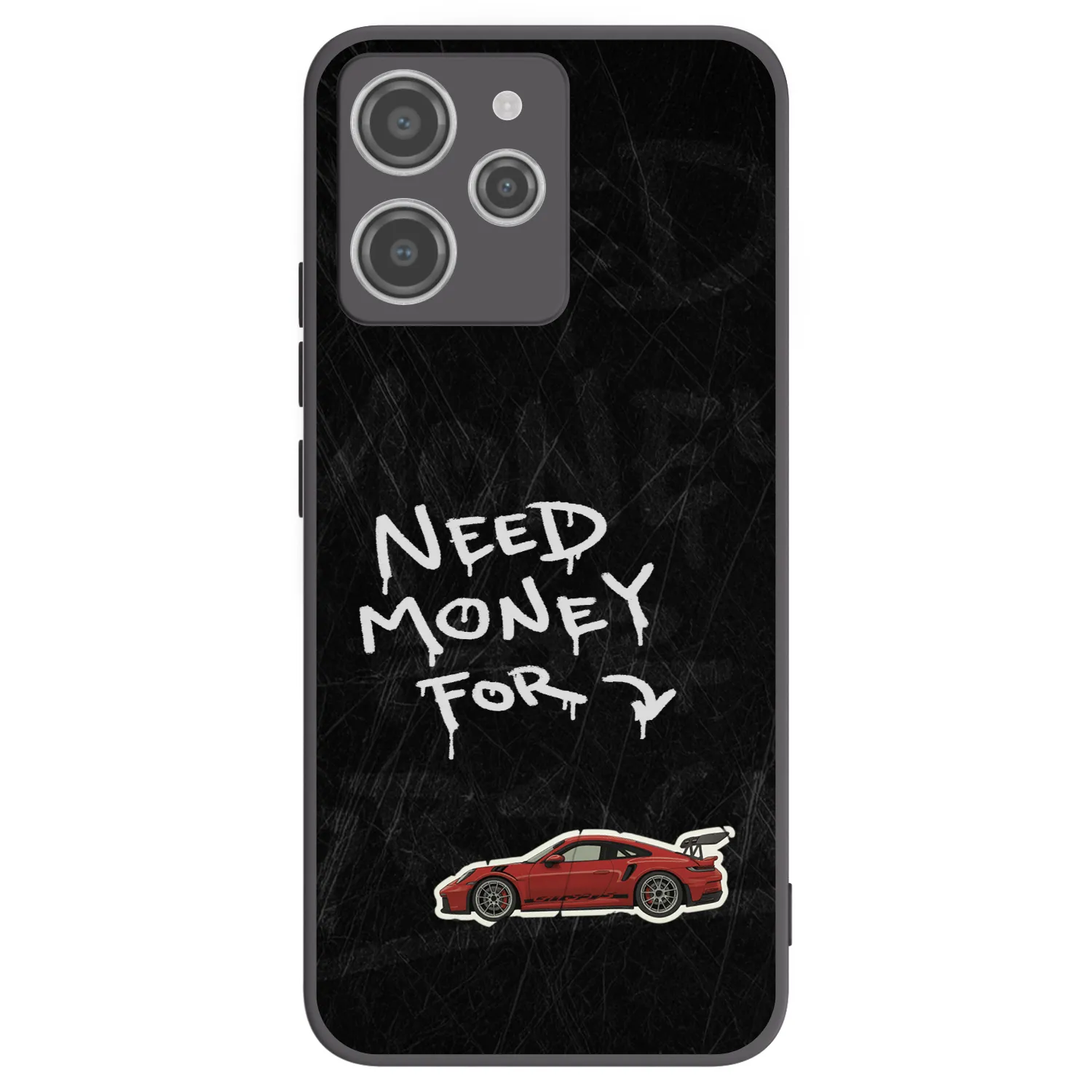 Picasee Xiaomi Redmi 12 4G Hülle - Schwarzes Silikon - Track Mode