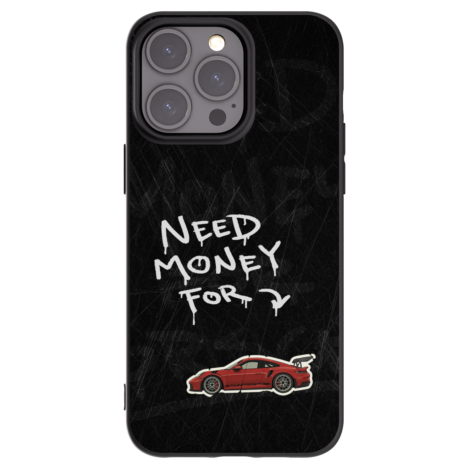 Picasee Apple iPhone 15 Pro Max Hülle - Schwarzes Silikon - Track Mode