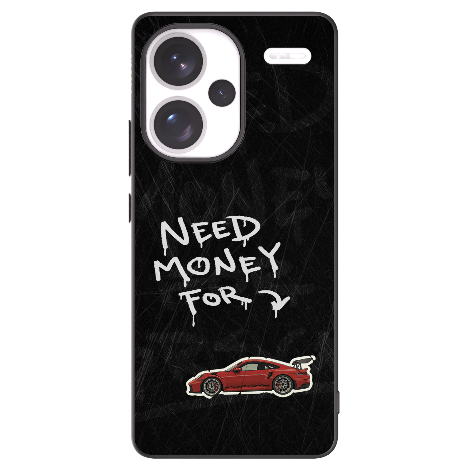 Picasee Xiaomi Redmi Note 13 Pro+ 5G Hülle - Schwarzes Silikon - Track Mode