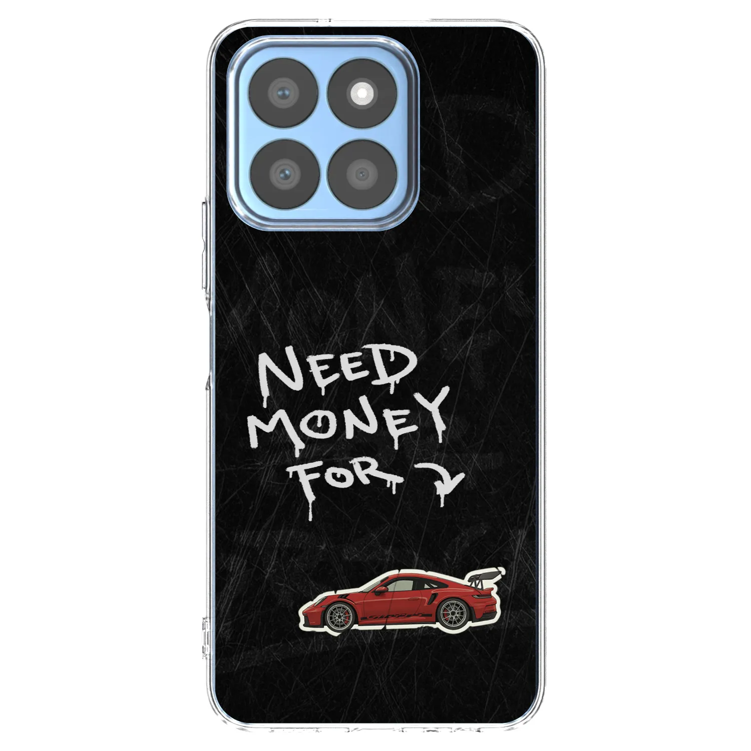 Picasee Honor X8b Hülle - Transparentes Silikon - Track Mode