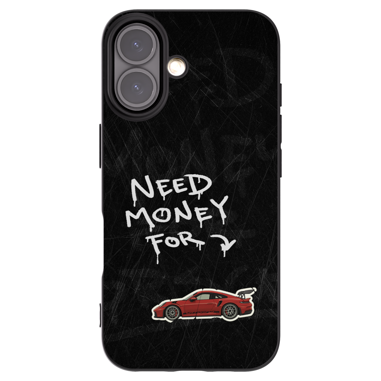 Picasee Apple iPhone 16 Hülle - Schwarzes Silikon - Track Mode