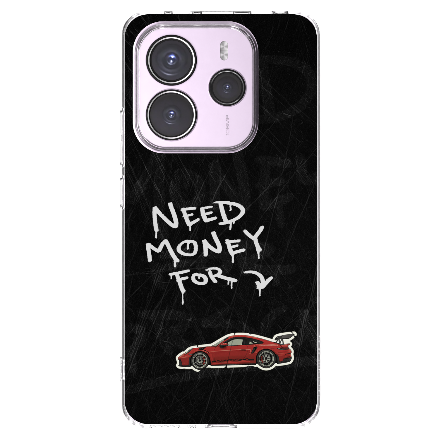 Picasee Xiaomi Redmi Note 14 5G Hülle - Transparentes Silikon - Track Mode