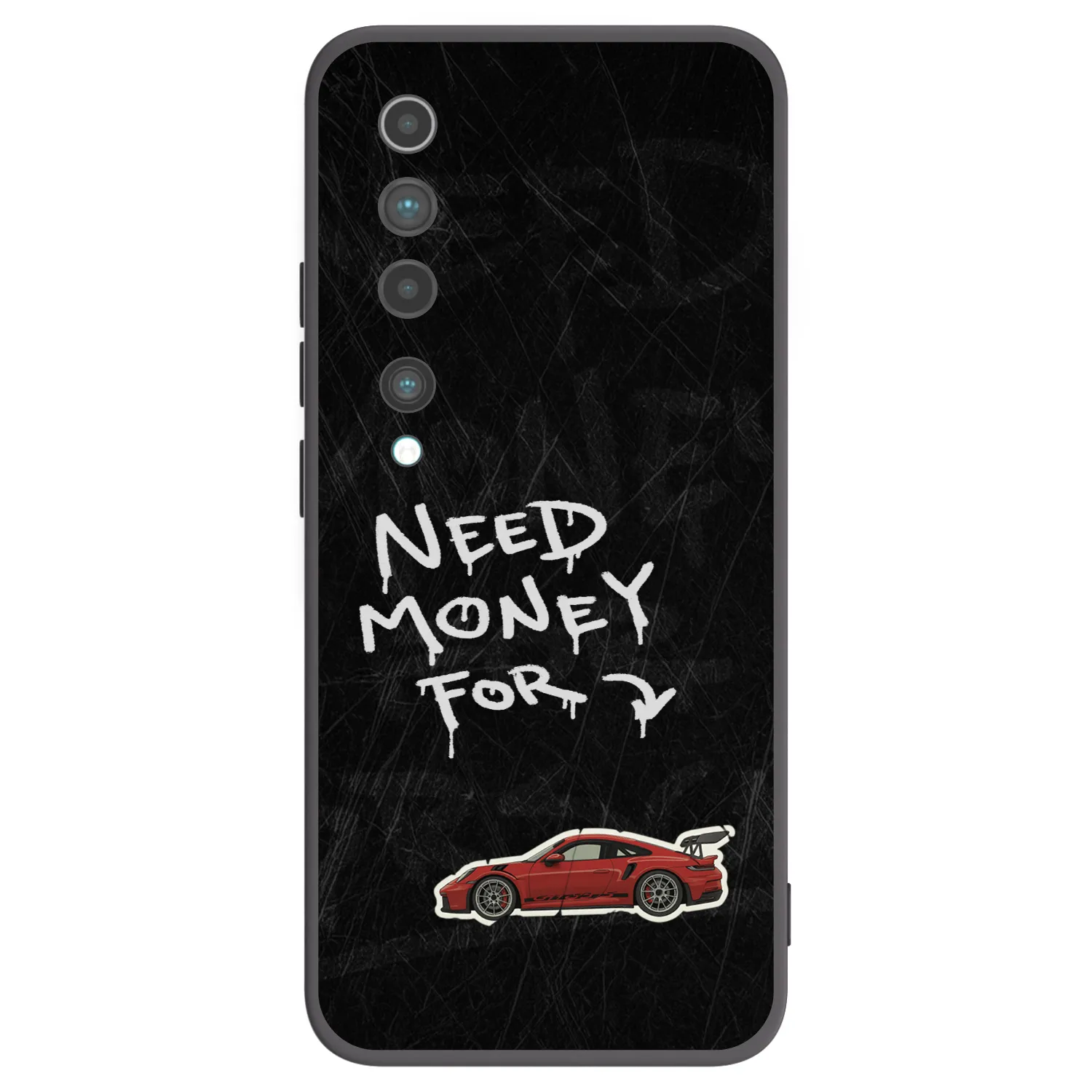 Picasee Xiaomi Mi 10 Hülle - Schwarzes Silikon - Track Mode