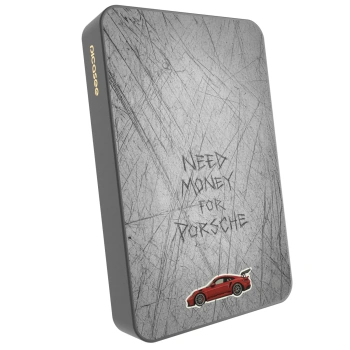 Picasee Powerbank mit MagSafe 10 000 mAh Grau - Garage Scratch