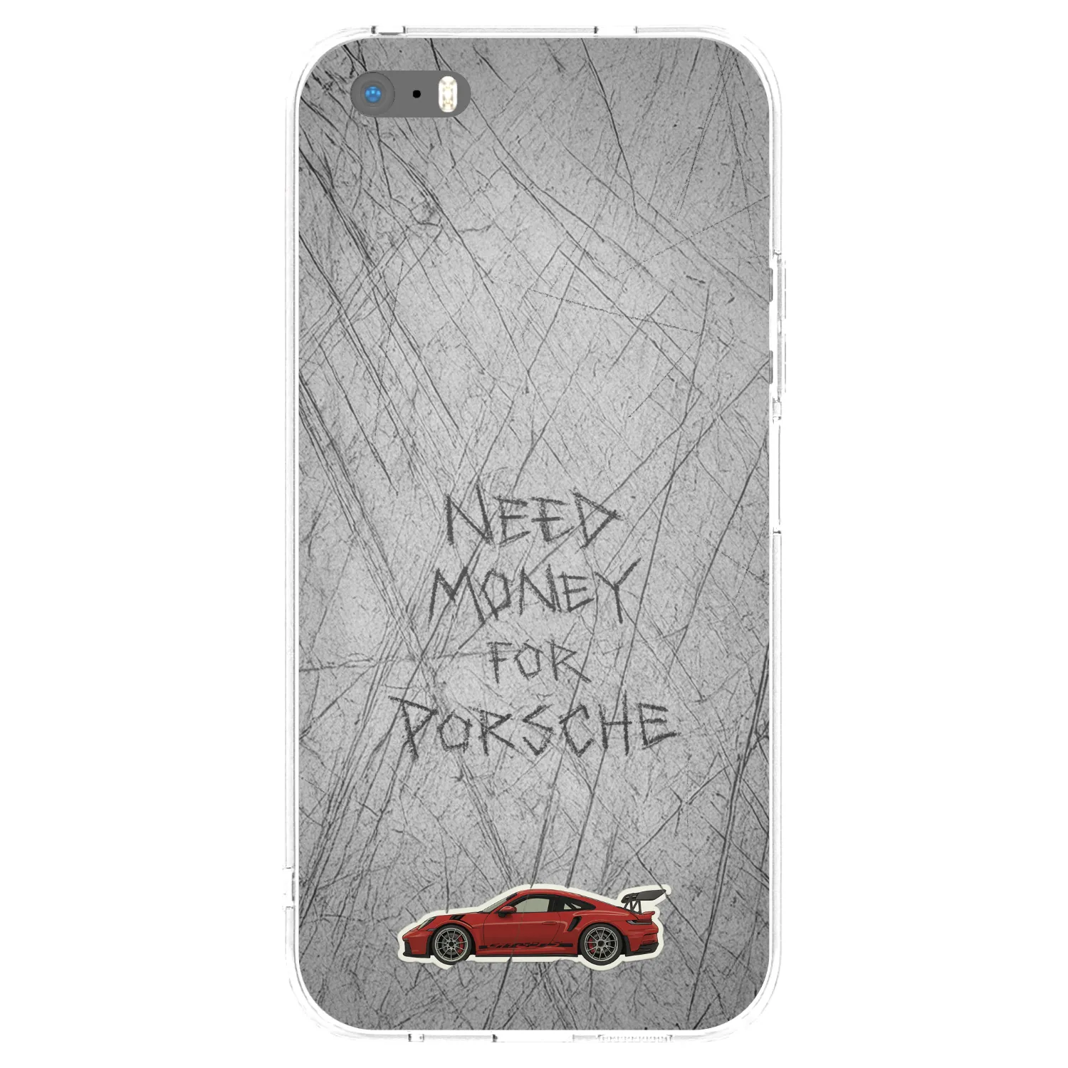 Picasee Apple iPhone 5/5S/SE Hülle - Transparentes Silikon - Garage Scratch