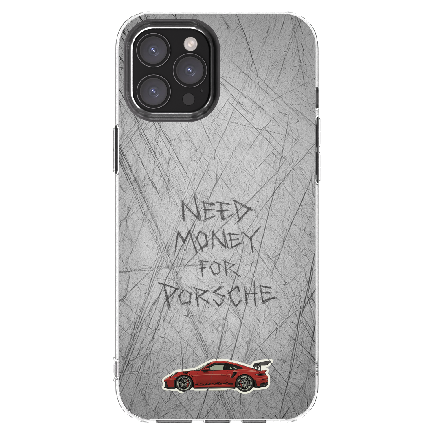 Picasee Apple iPhone 12 Pro Max Hülle - Transparentes Silikon - Garage Scratch