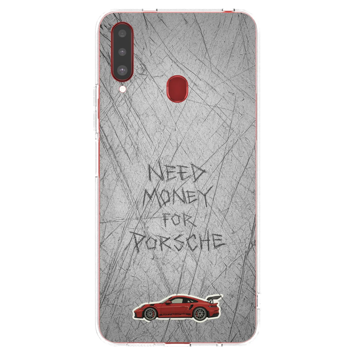 Picasee Samsung Galaxy A20s Hülle - Transparentes Silikon - Garage Scratch