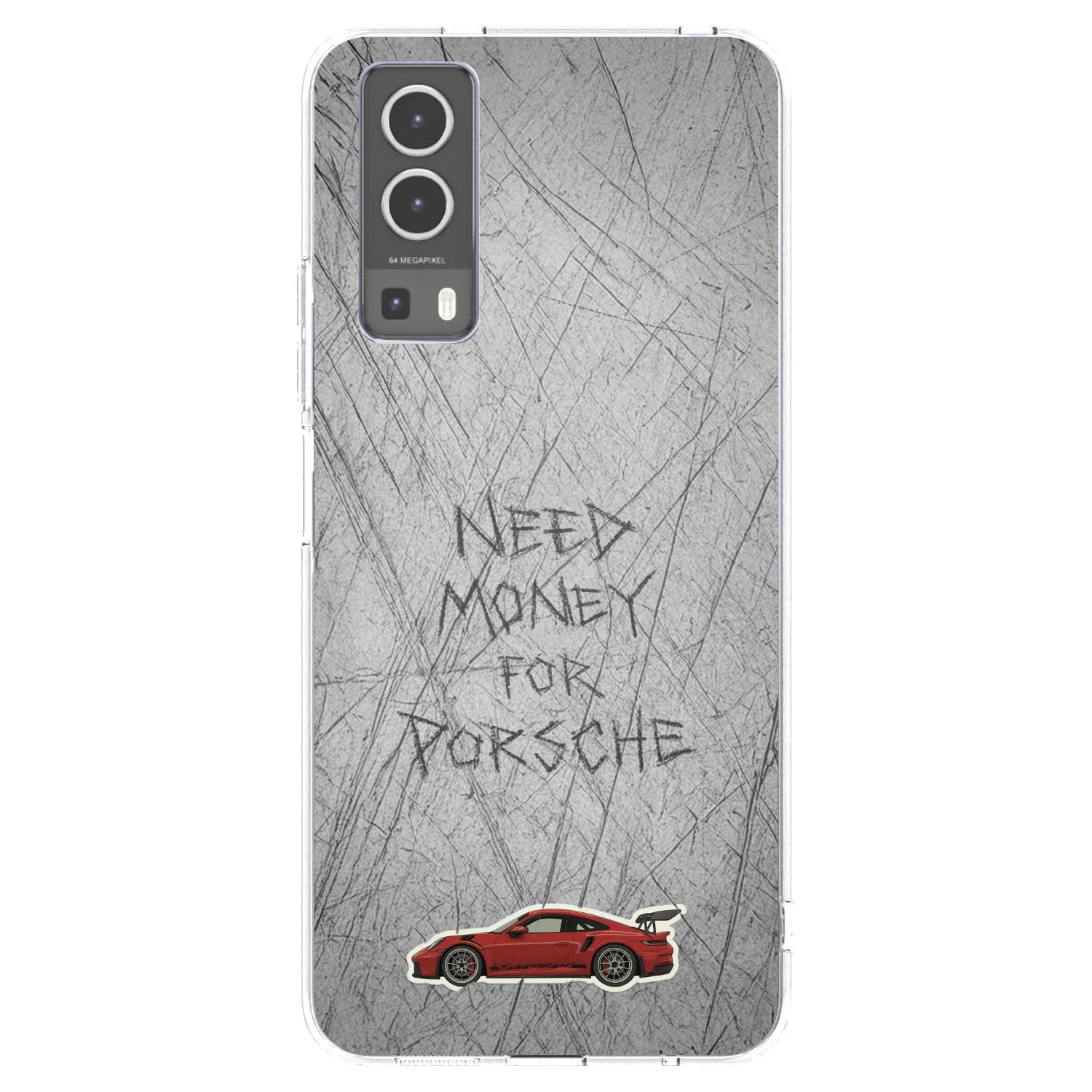 Picasee Vivo Y72 5G Hülle - Transparentes Silikon - Garage Scratch