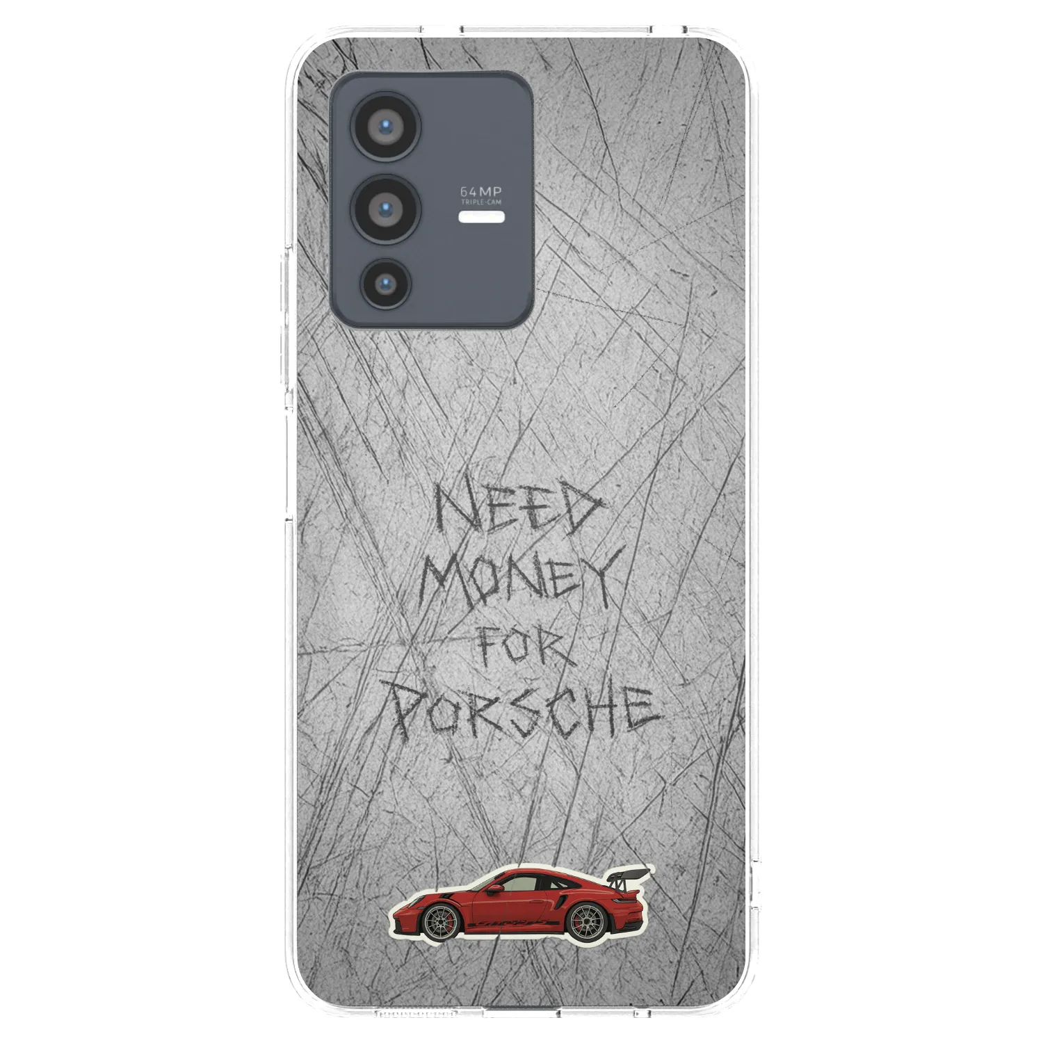 Picasee Vivo V23 5G Hülle - Transparentes Silikon - Garage Scratch