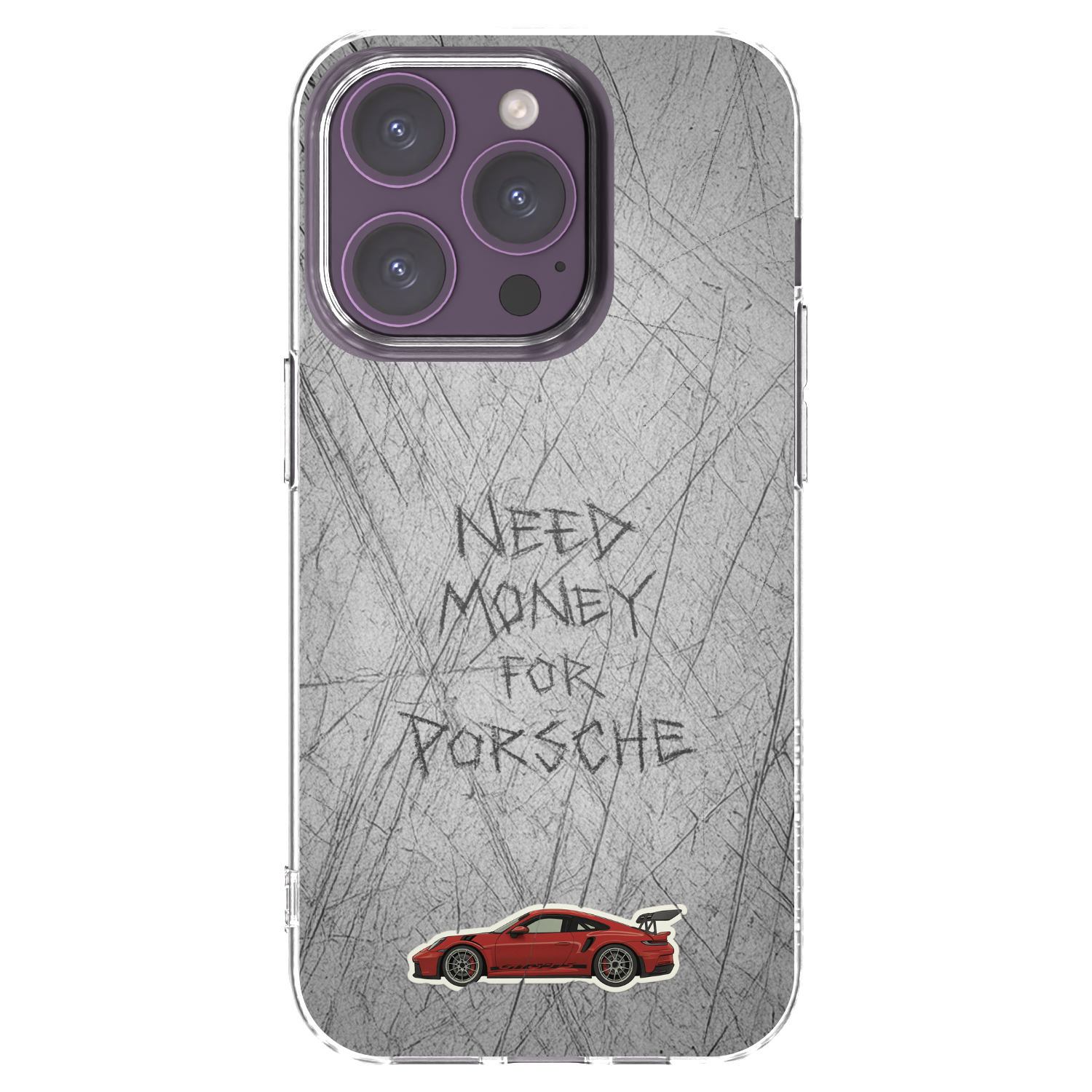 Picasee Apple iPhone 14 Pro Hülle - Transparentes Silikon - Garage Scratch