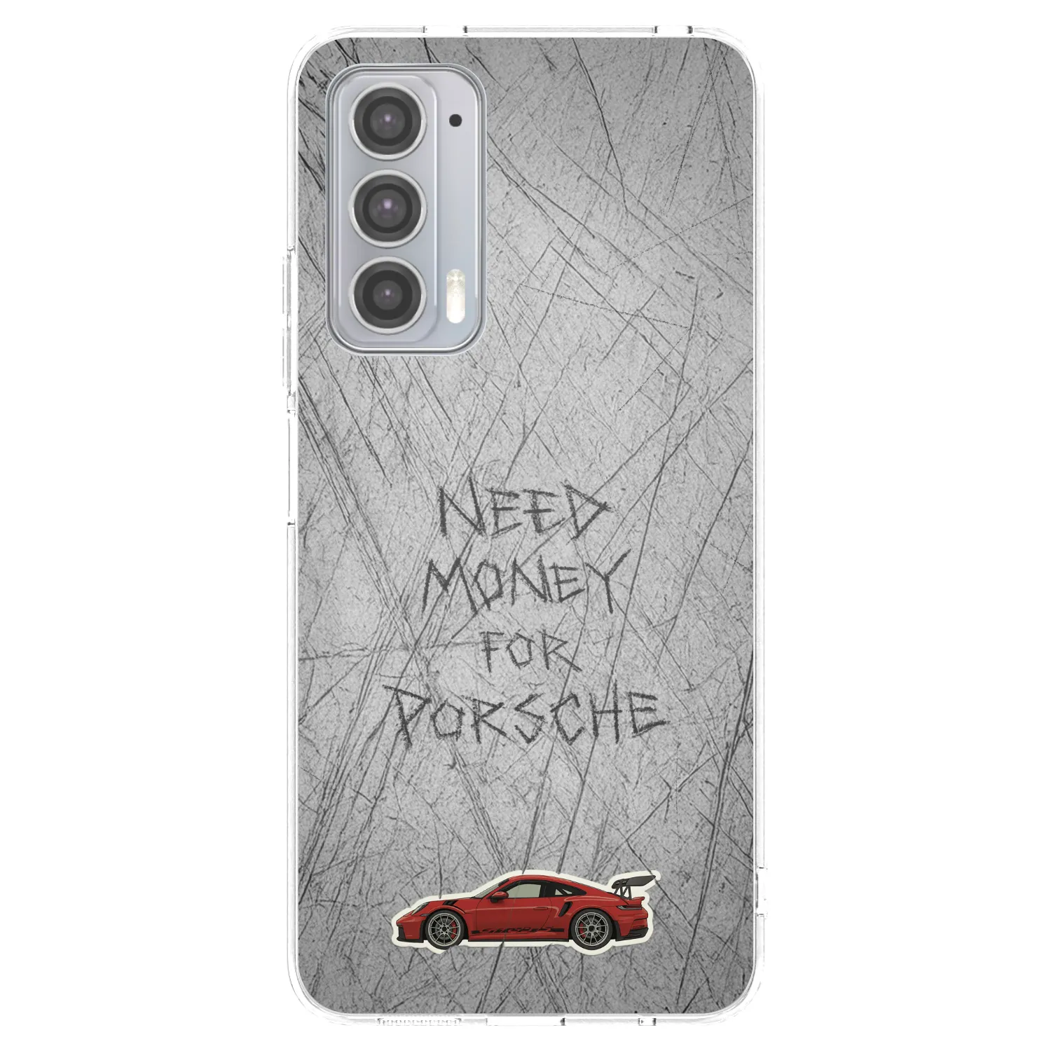 Picasee Motorola Edge 20 Hülle - Transparentes Silikon - Garage Scratch