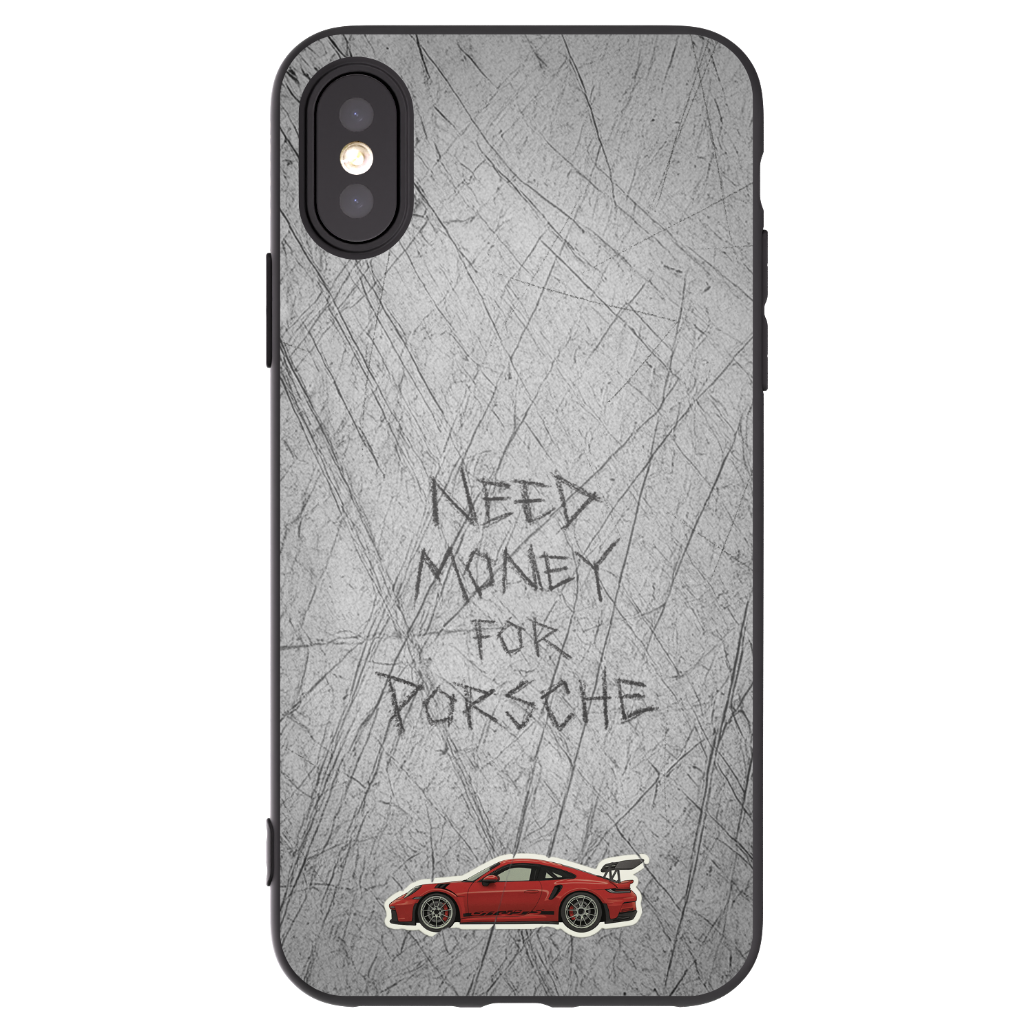 Picasee Apple iPhone X/XS Hülle - Schwarzes Silikon - Garage Scratch