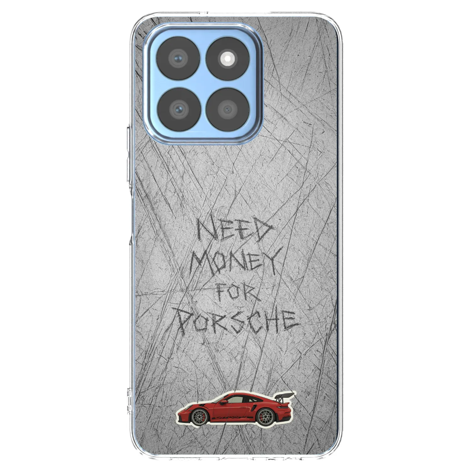 Picasee Honor X8b Hülle - Transparentes Silikon - Garage Scratch