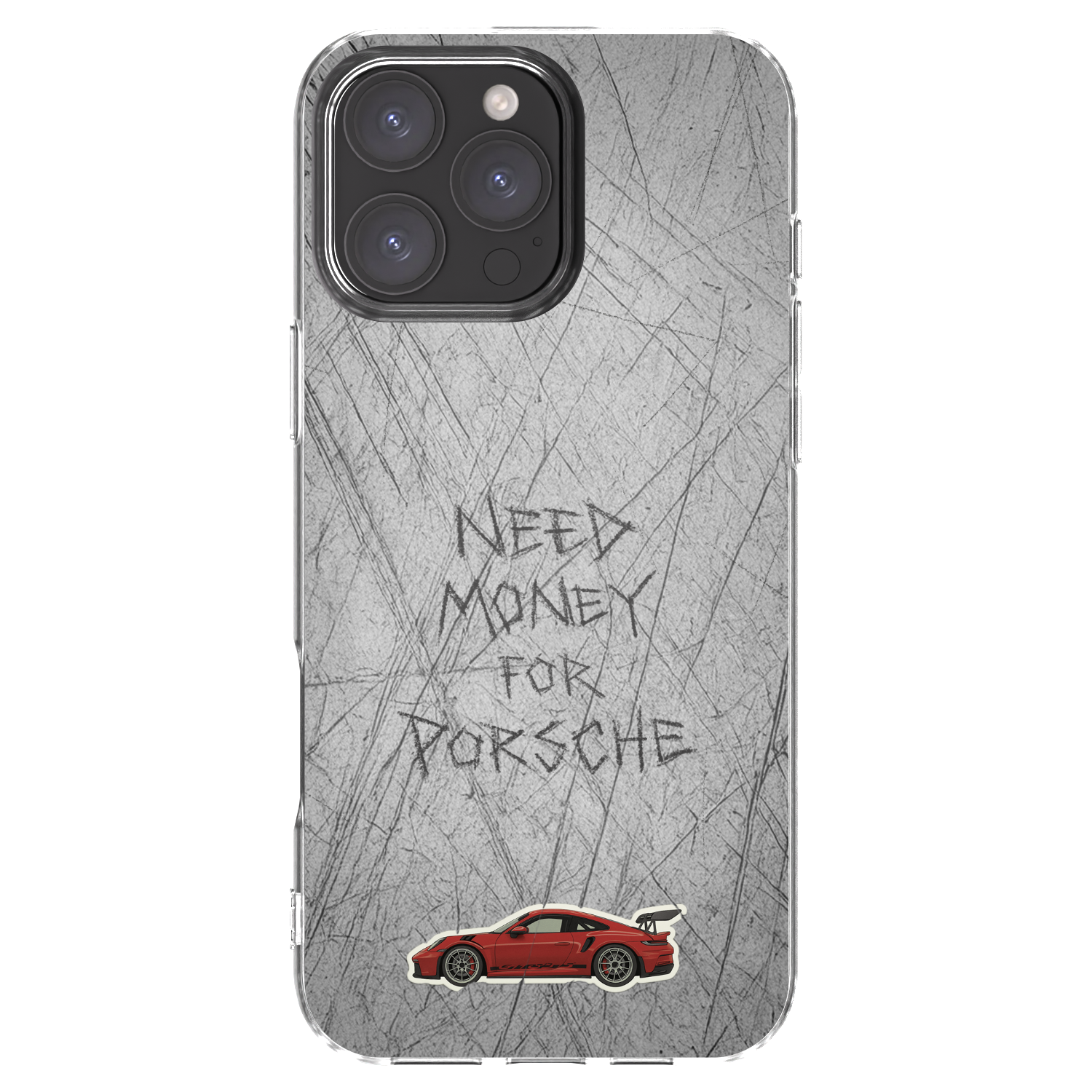 Picasee Apple iPhone 16 Pro Max Hülle - Transparentes Silikon - Garage Scratch
